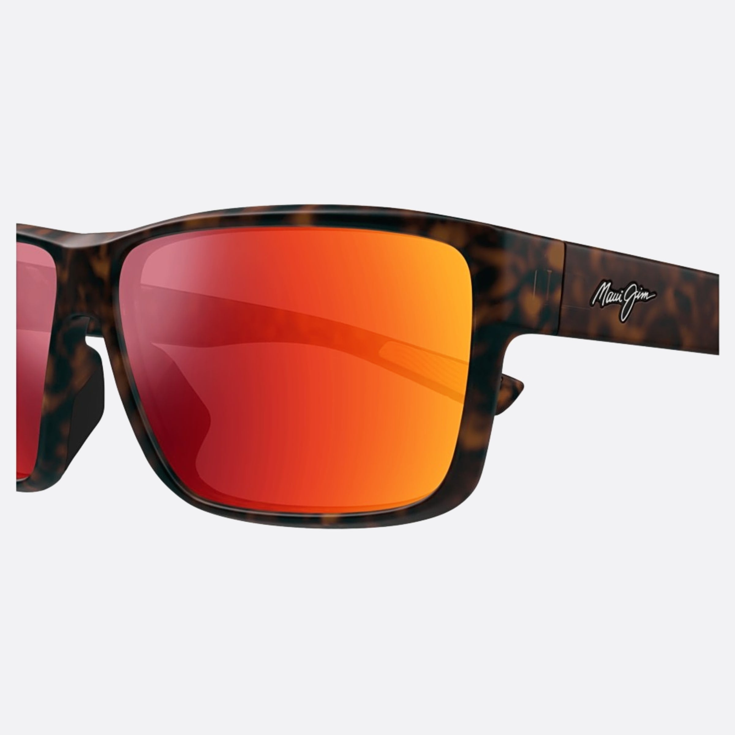 Maui 62mm Jim Hvrd Havana Squared Polarized Men Sunglasses - Detail View