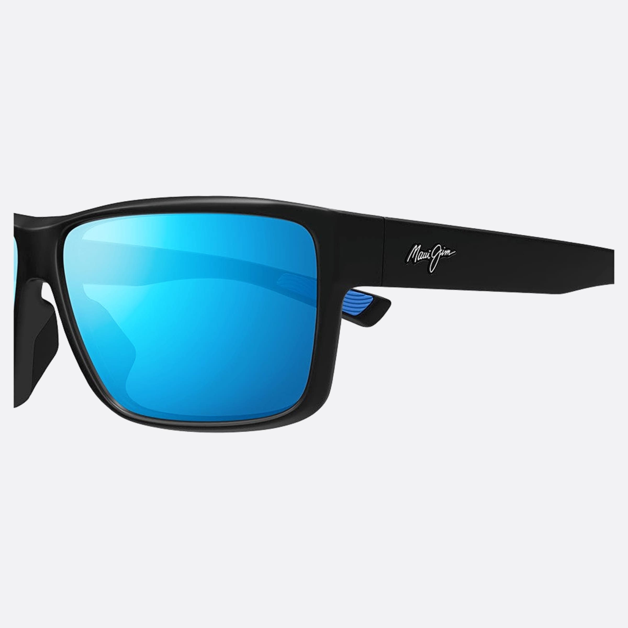 Maui 62mm Jim Mj0662sa Bkbl Black Squared Polarized Men Sunglasses - Detail View