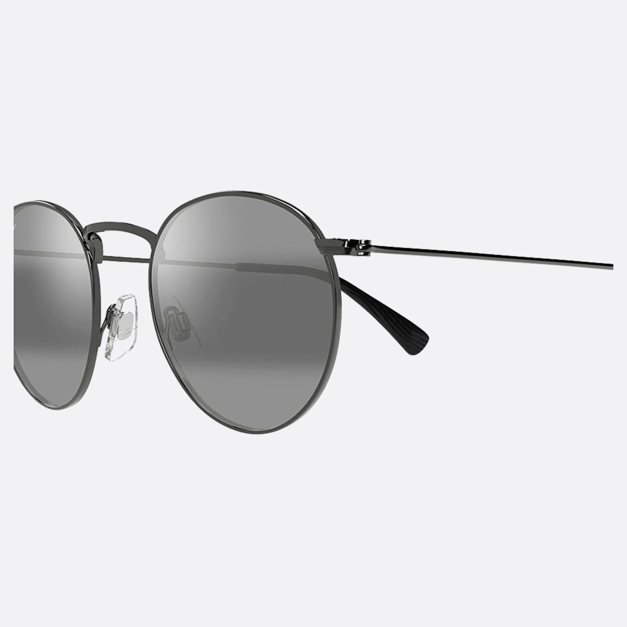 Maui 50mm Jim Bkgy Black Round Polarized Men Sunglasses - Detail View