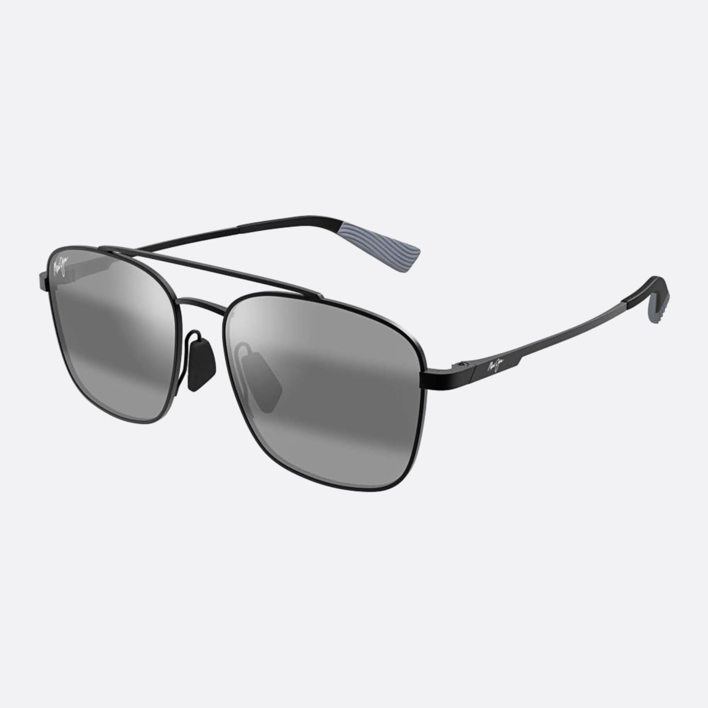 Maui 58mm Jim Piwai Black Squared Polarized Men Sunglasses - Side View