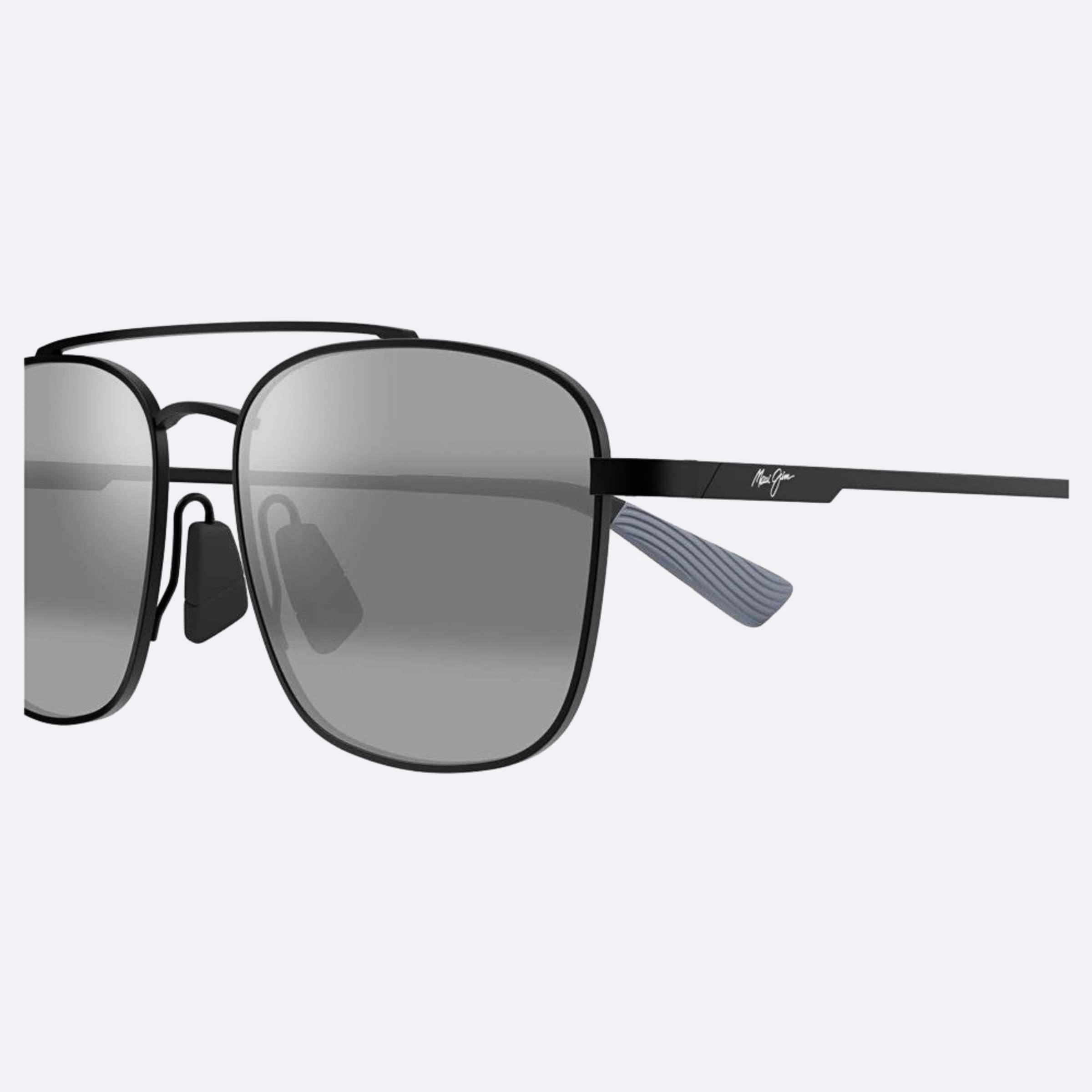 Maui 58mm Jim Piwai Black Squared Polarized Men Sunglasses - Detail View