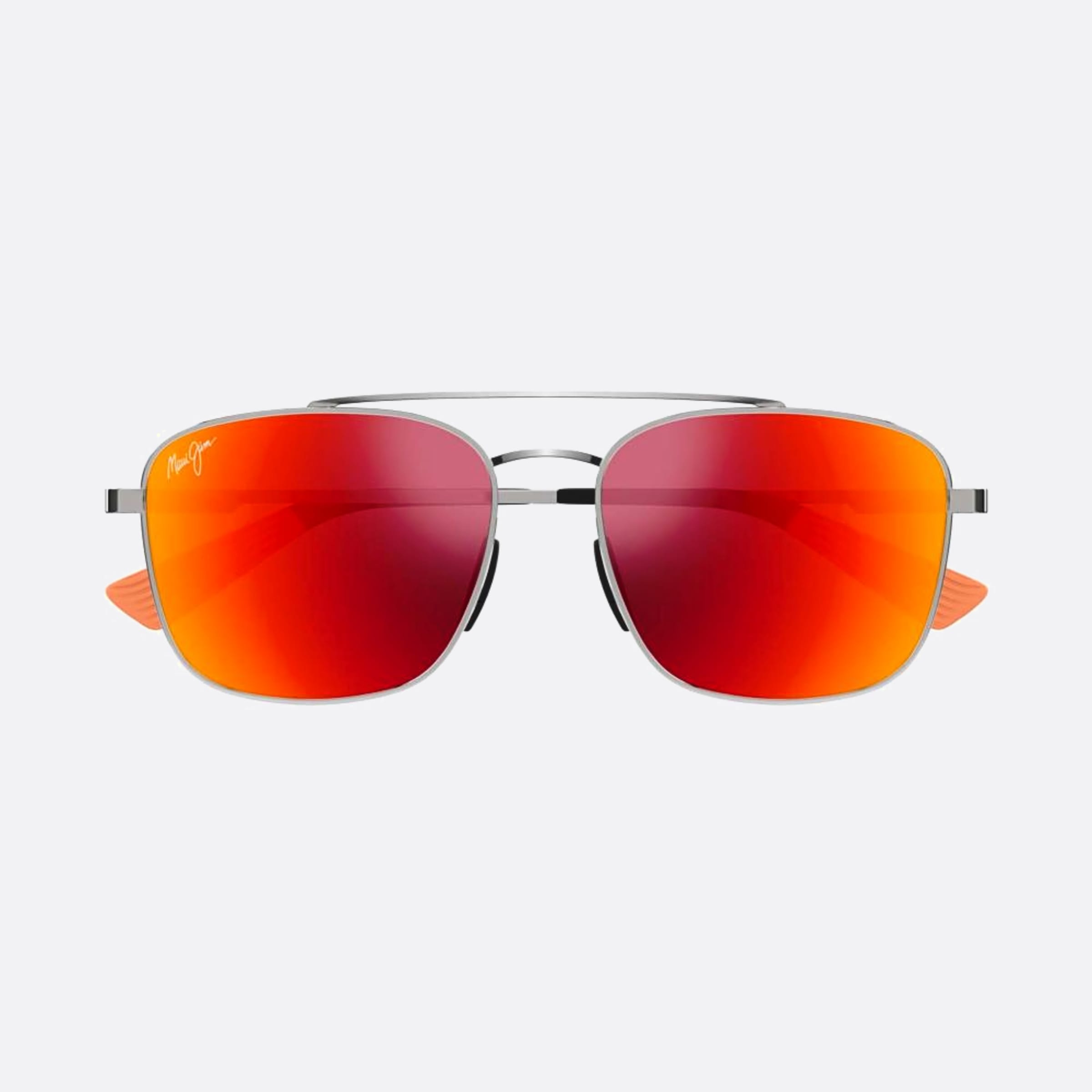 Maui 58mm Jim Piwai Rm645 Ruthenium Squared Polarized Men Sunglasses - Main View