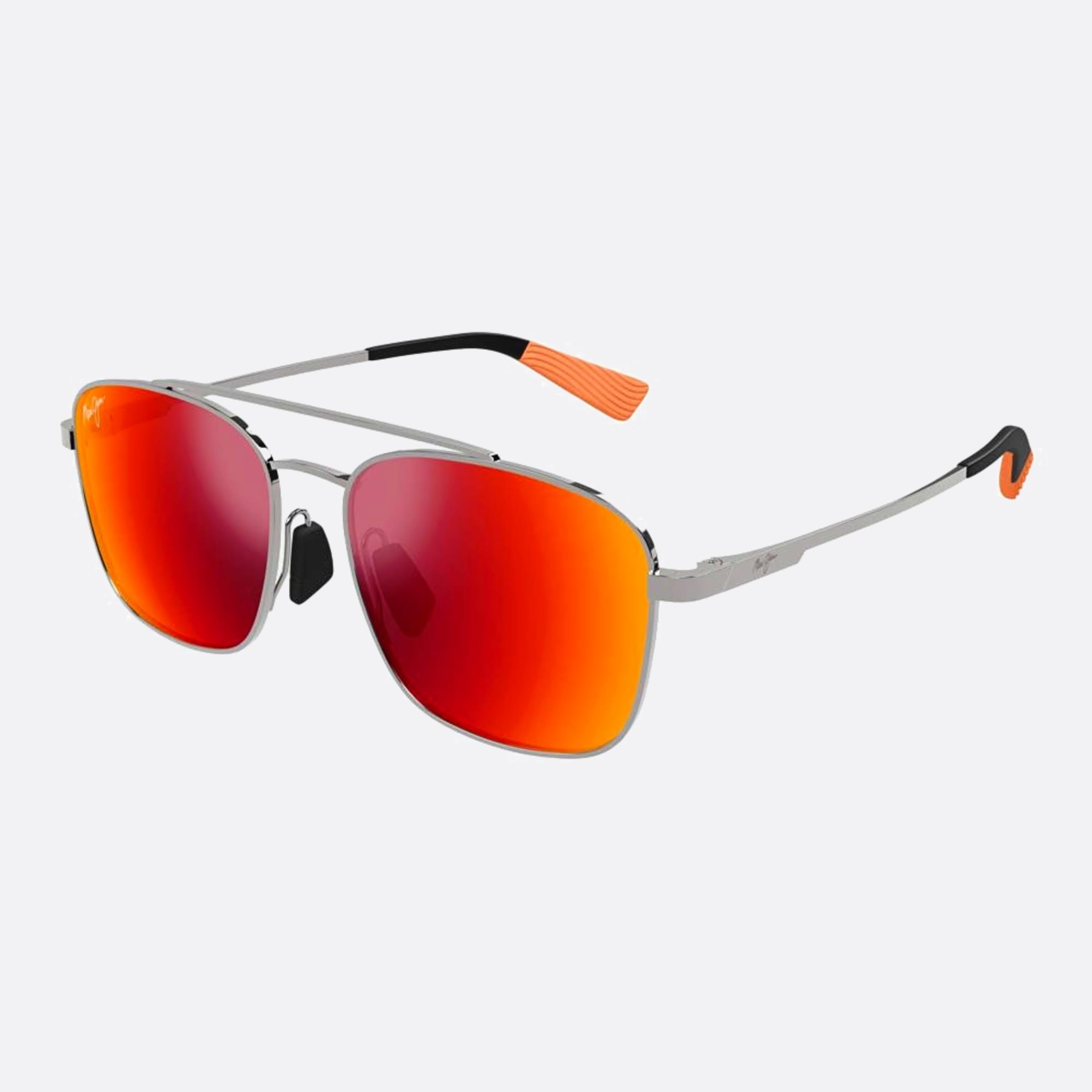 Maui 58mm Jim Piwai Rm645 Ruthenium Squared Polarized Men Sunglasses - Side View