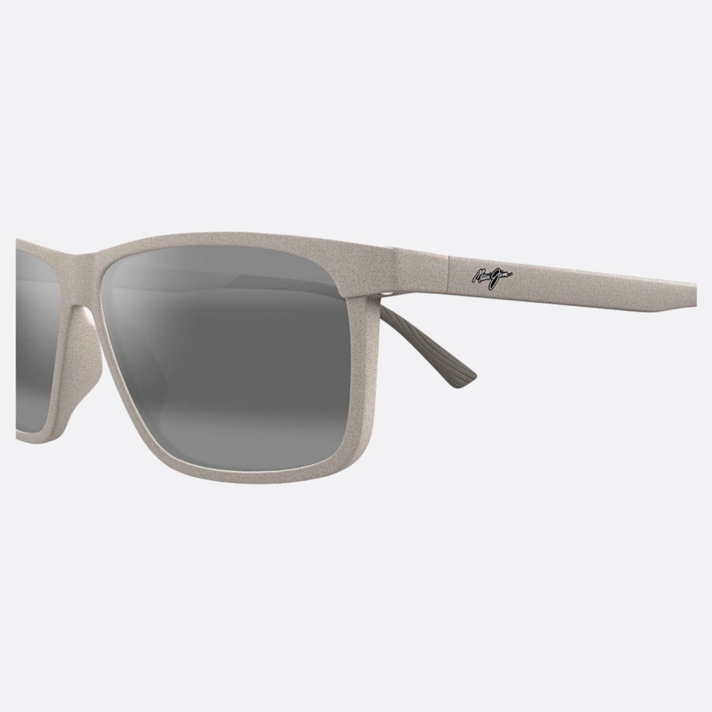 Maui 59mm Jim Pulama 14a Grey Rectangle Polarized Men Sunglasses - Detail View