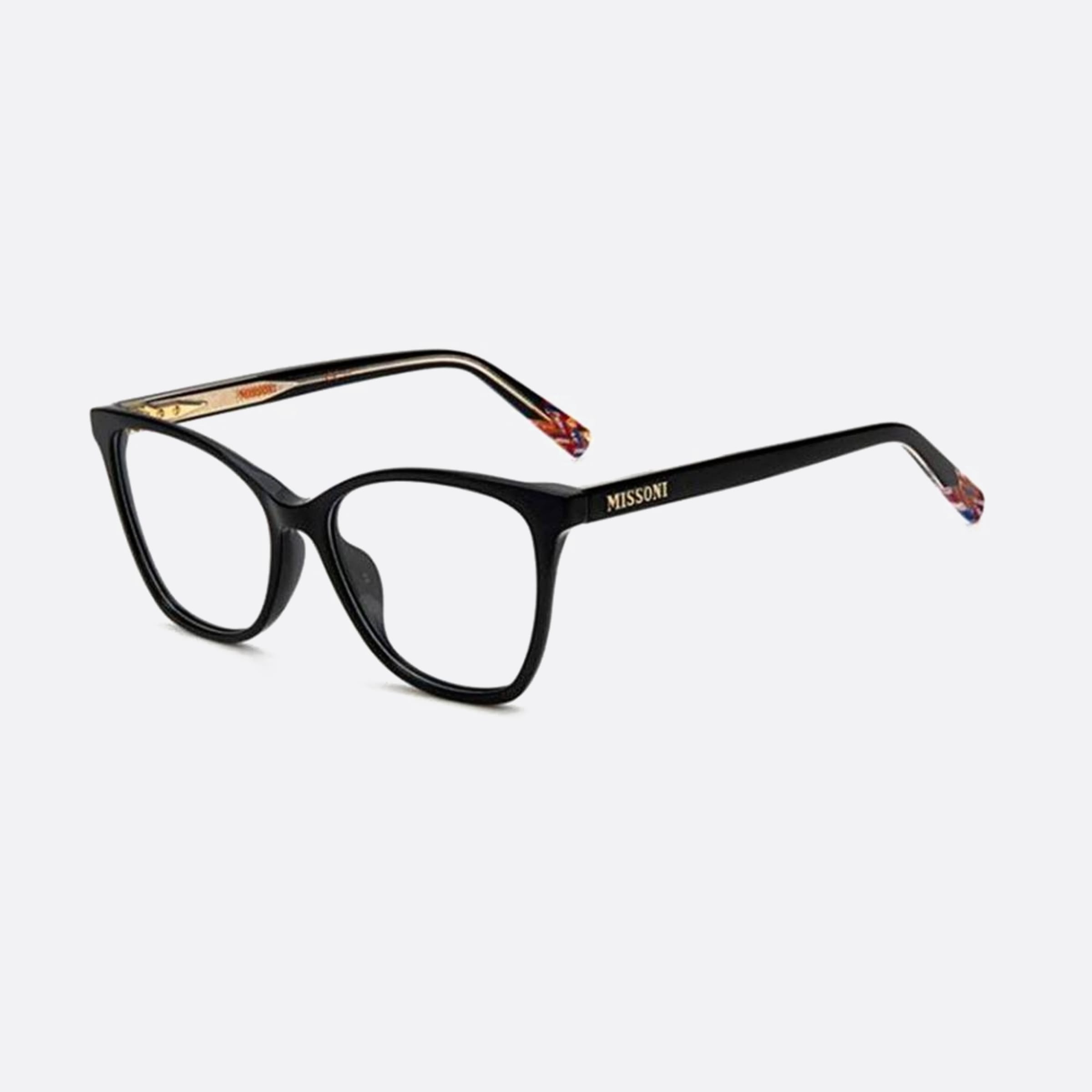 Missoni 53mm Mis Black Squared Women Eyeglasses - Side View