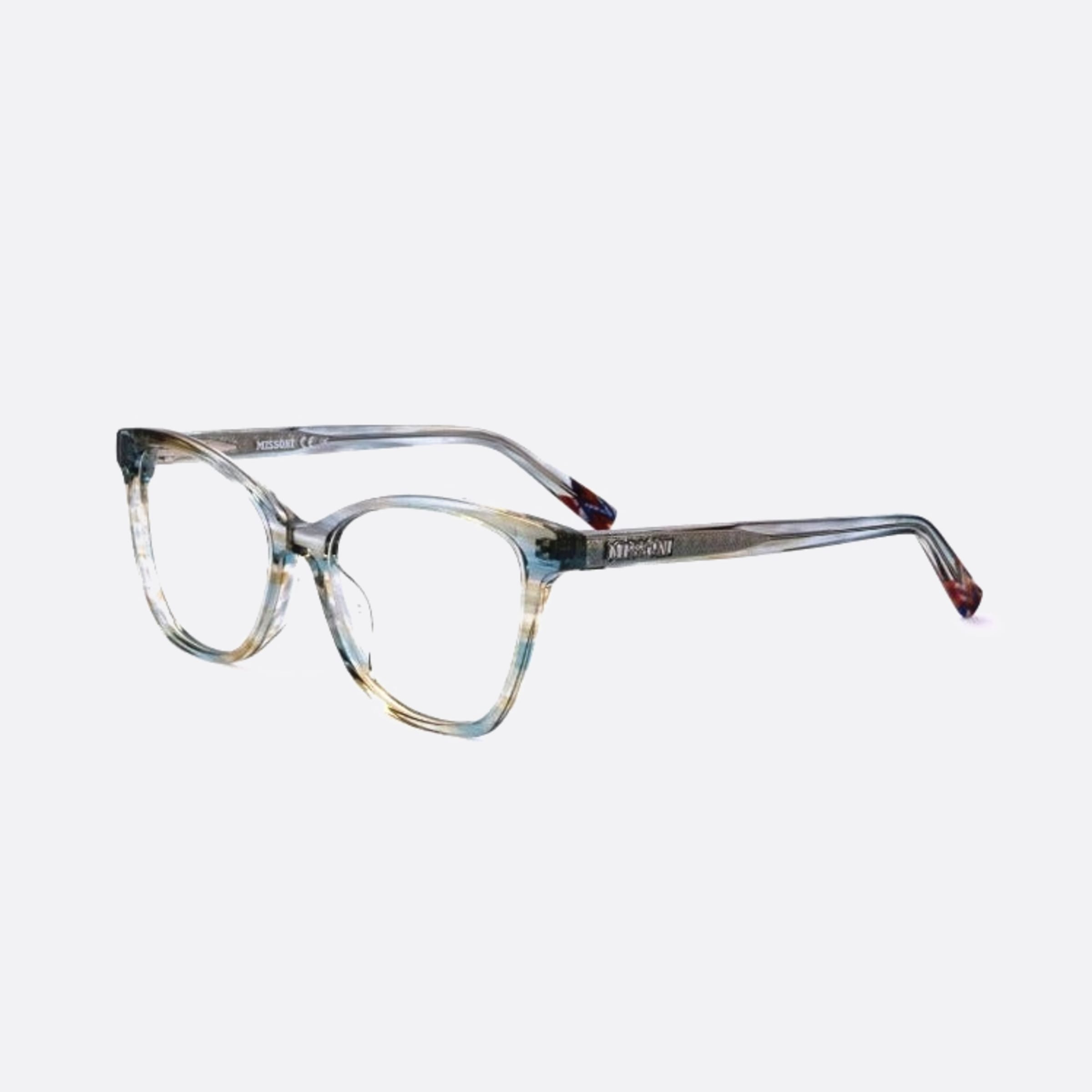 Missoni 53mm Mis Jur Green Squared Women Eyeglasses - Side View