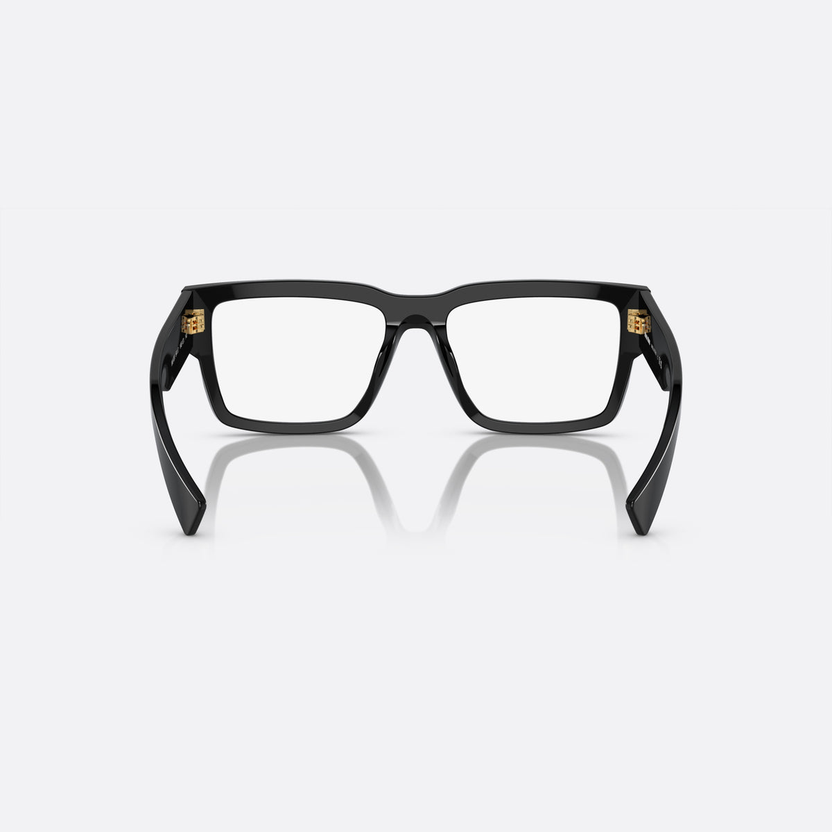 Miu Miu MU 02XV 1AB-1O1 E eyeglasses, black rectangular frame for women, plain bridge, fused to rims, brand lettering on temples