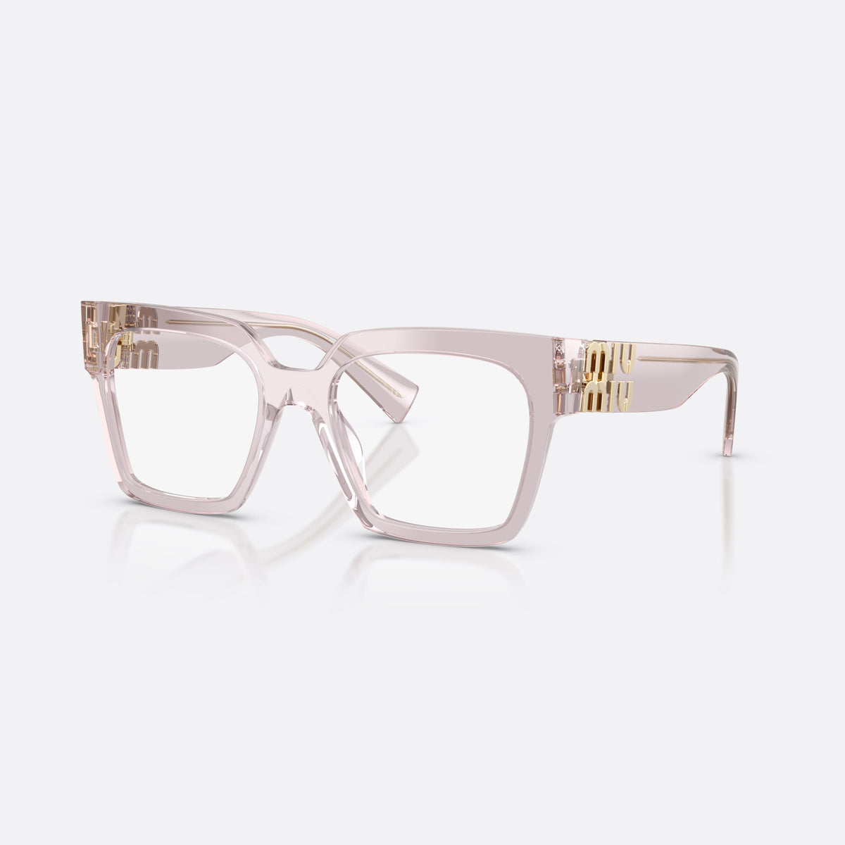 Rame ochelari de vedere Miu Miu MU 04UV 12W1O1, patrati violet, pentru femei, punte integrată simplă, literele brandului pe brațe