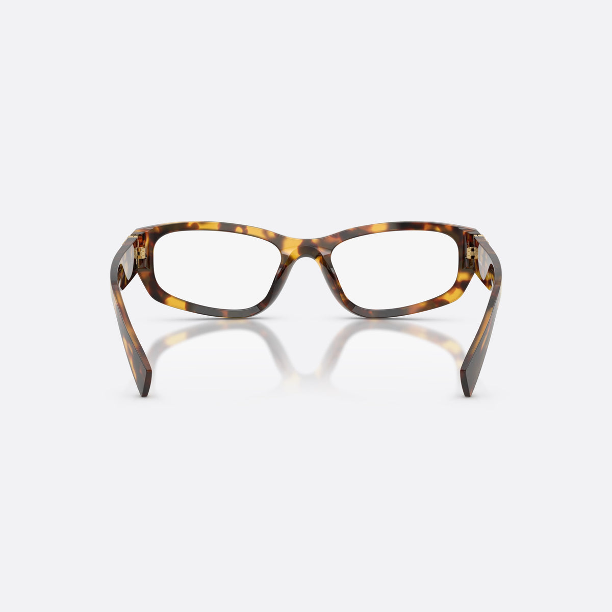 Rame ochelari de vedere Miu Miu MU 04YV 14L1O1, neregulat havana, pentru femei, punte simplă, integrată în față, ramă completă, vedere din spate