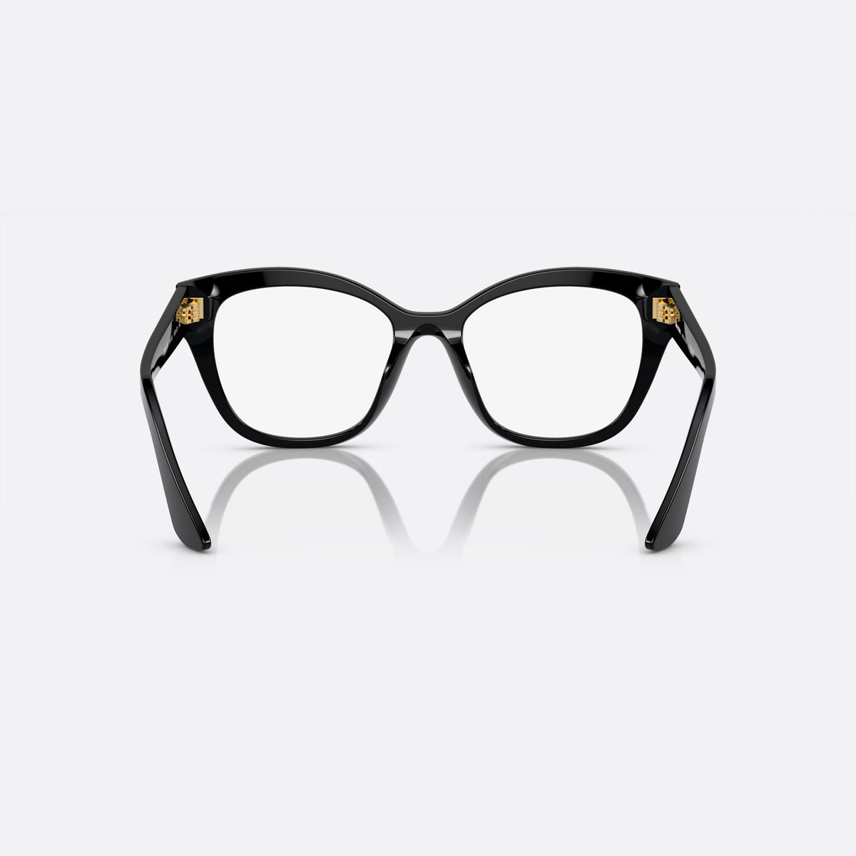 Miu Miu MU 05XV 1AB1O1 A eyeglasses, black square frame for women, plain combined bridge, brand lettering on temples