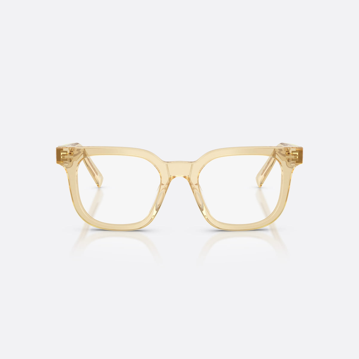 Rame ochelari de vedere Miu Miu MU 06XV 11T1O1, patrati maro, pentru femei, punte simplă, integrată în rame, ramă completă, vedere din față