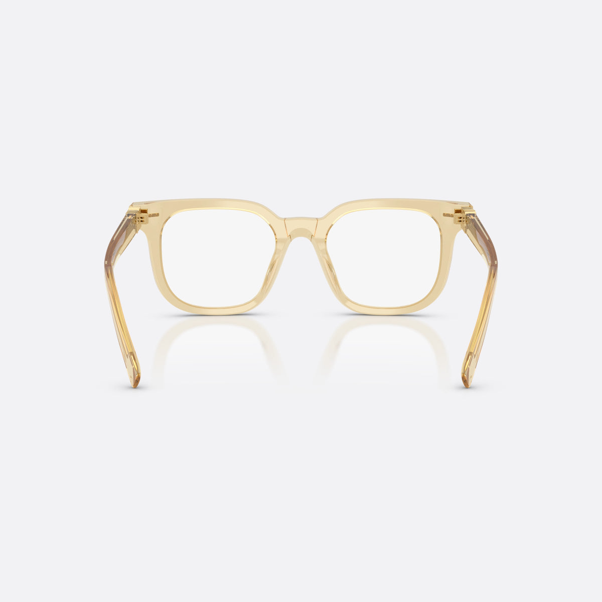 Rame ochelari de vedere Miu Miu MU 06XV 11T1O1, patrati maro, pentru femei, punte simplă, integrată în rame, ramă completă, vedere din spate
