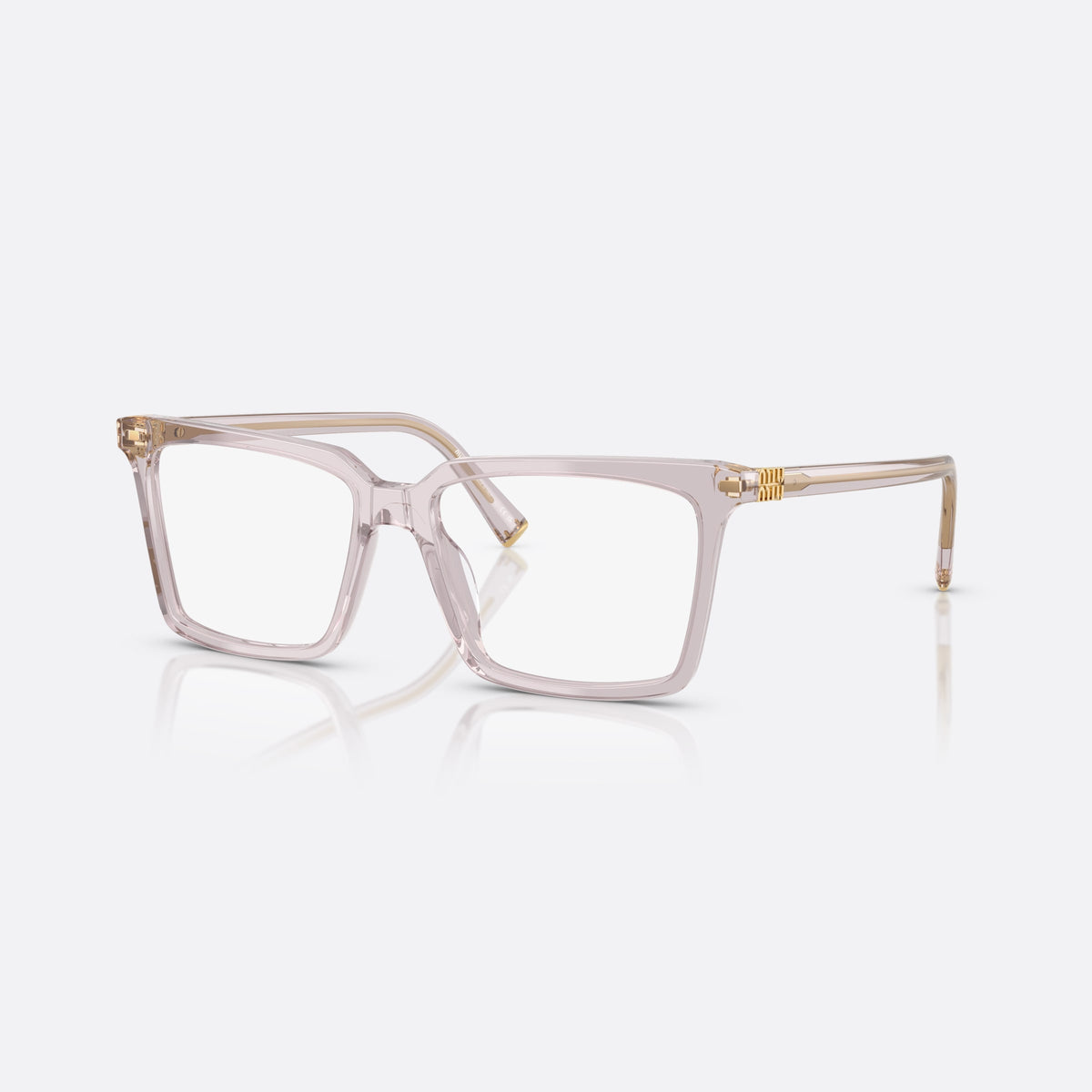 Rame ochelari de vedere Miu Miu MU 08XV 12W1O1, patrati roz, pentru femei, punte keyhole, literele brandului pe brațe
