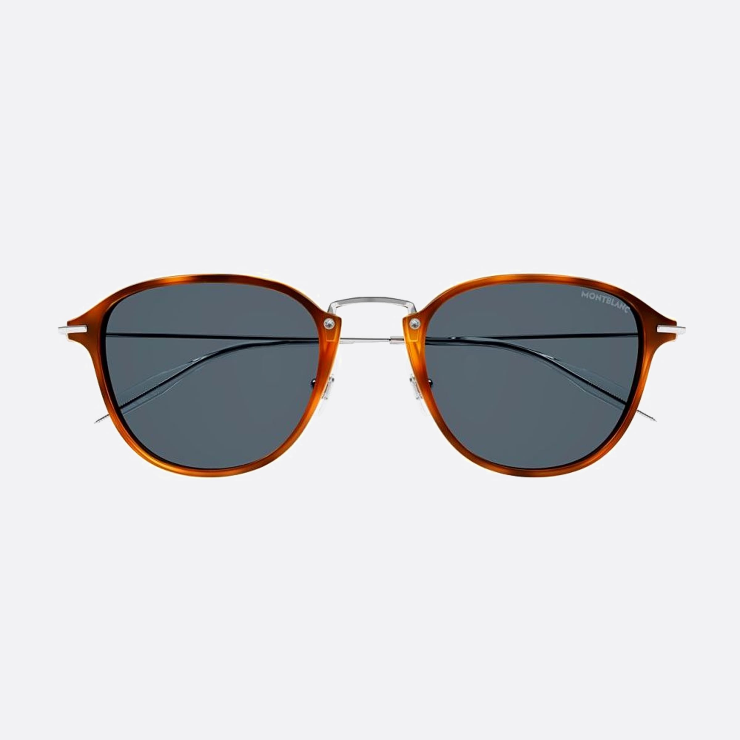 Montblanc 51mm Ruthenium Geometric Men Sunglasses - Detail View