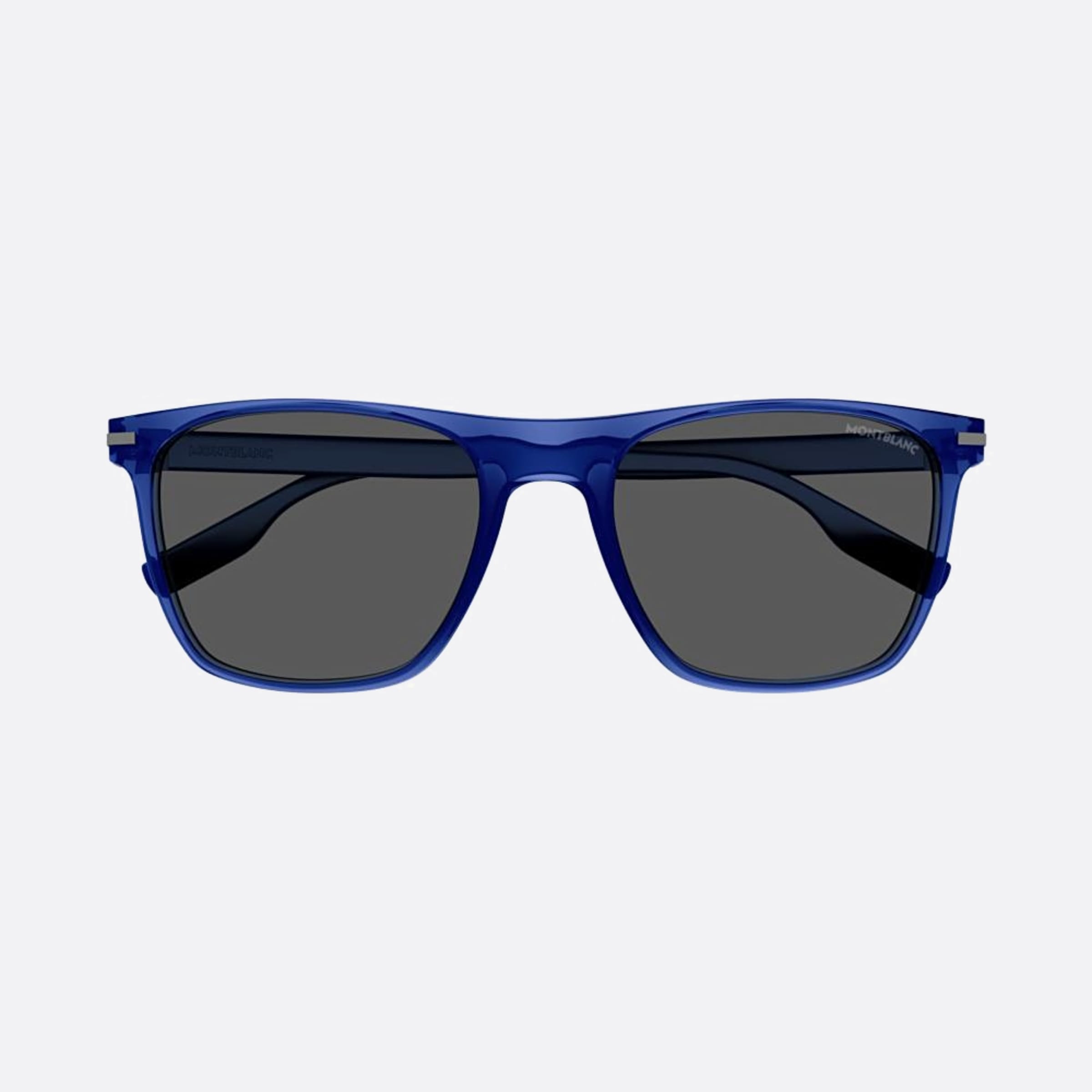 Montblanc 55mm Blue Squared Men Sunglasses - Main View