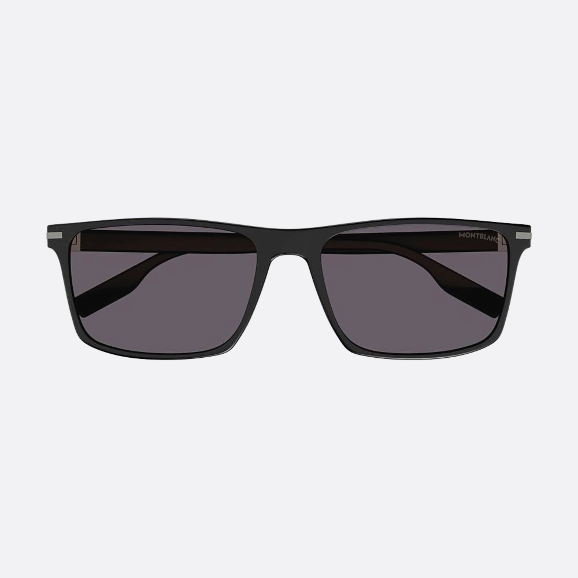 Montblanc 59mm Black Geometric Man Sunglasses - Main View