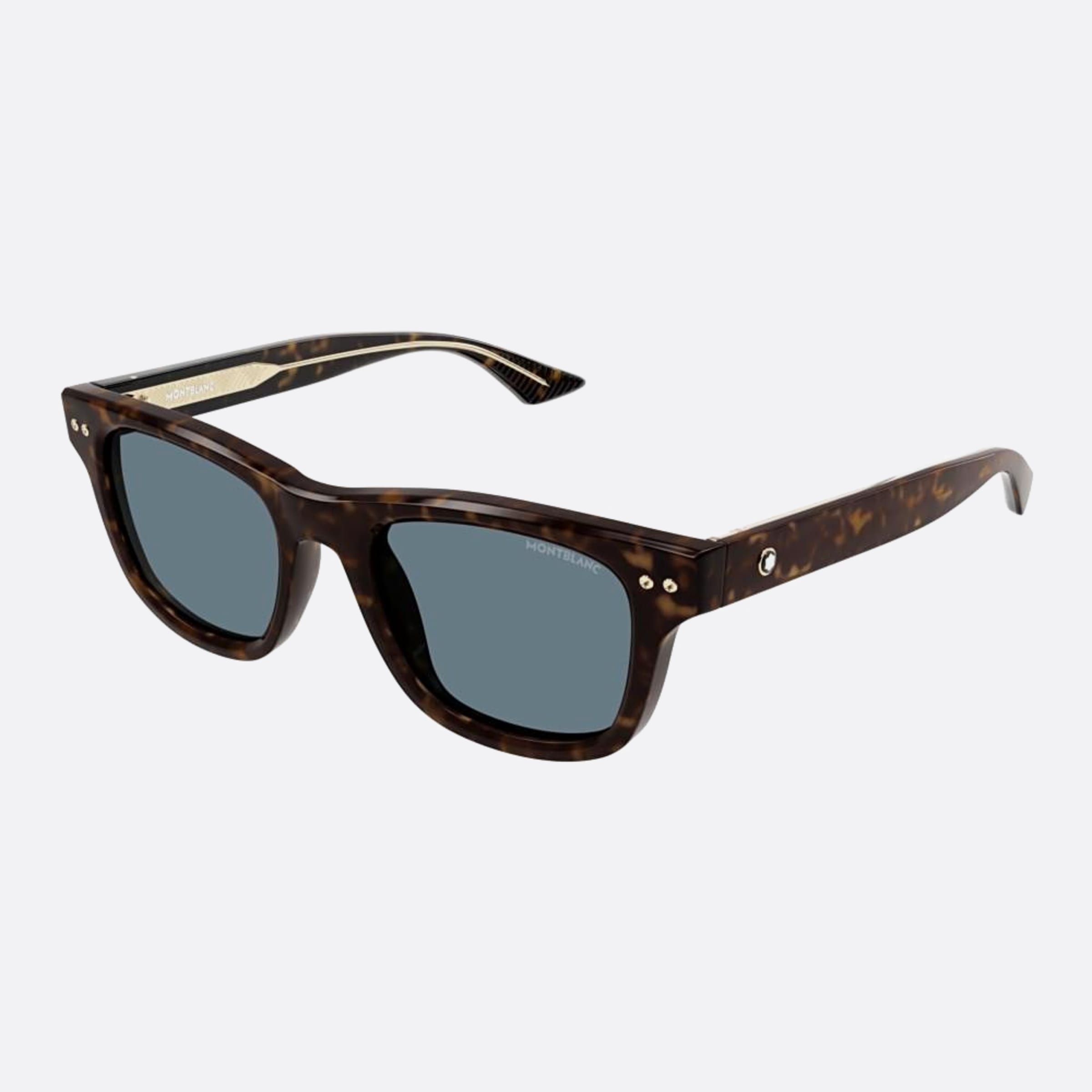 Montblanc 53mm Hbb Havana Squared Man Sunglasses - Side View