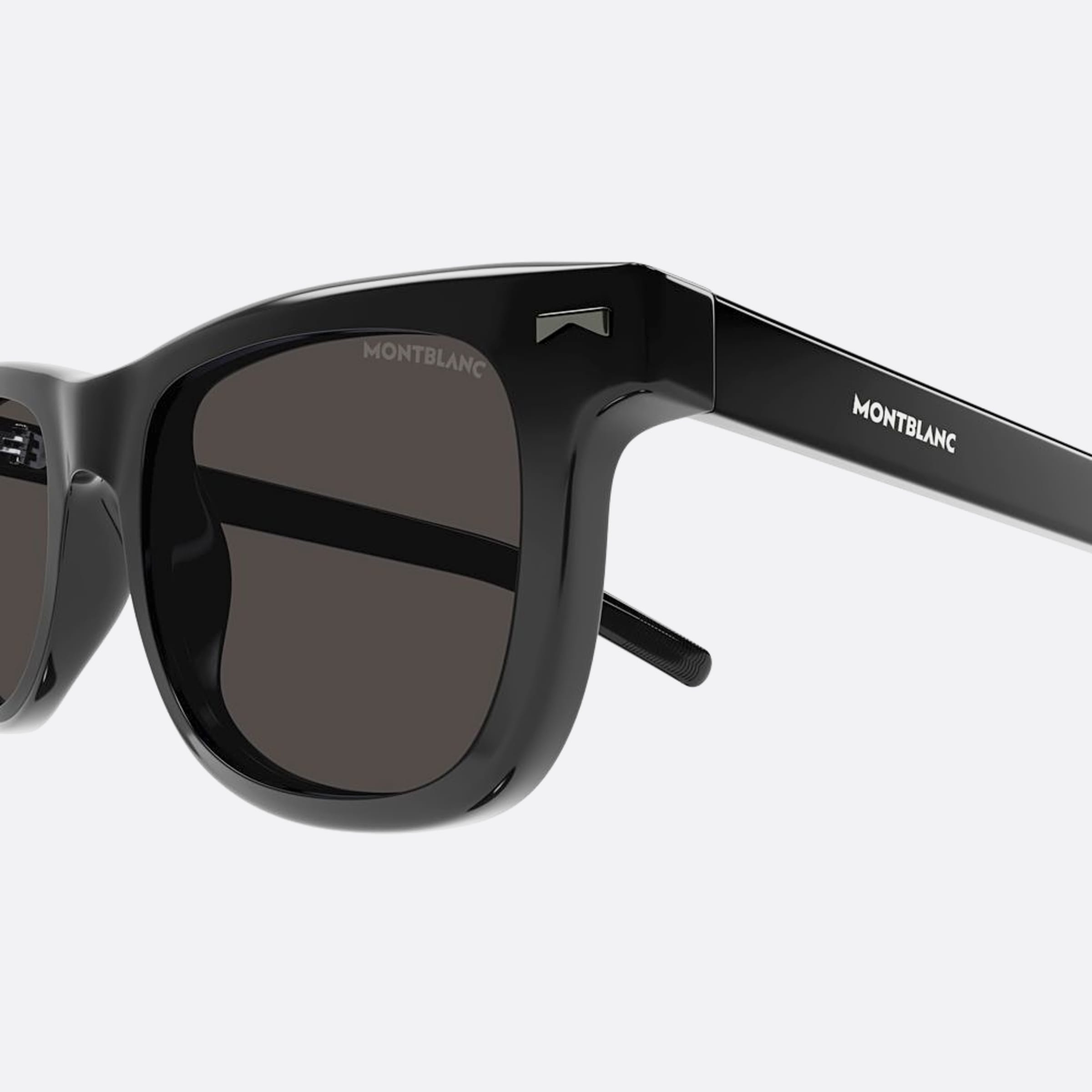 Montblanc 53mm Black Squared Man Sunglasses - Lifestyle Shot