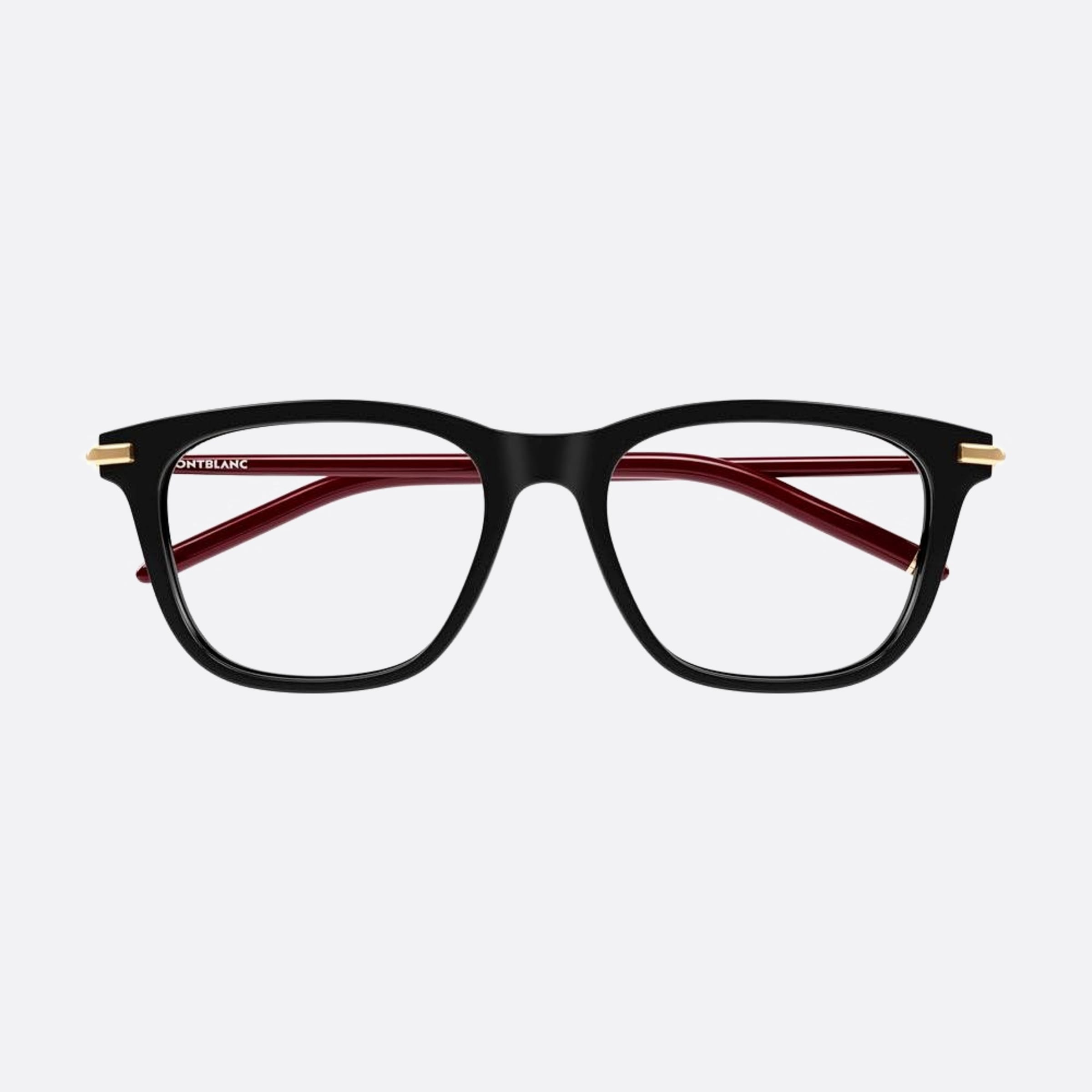 Montblanc 55mm Mb0275oa Black Squared Men Eyeglasses - Detail View