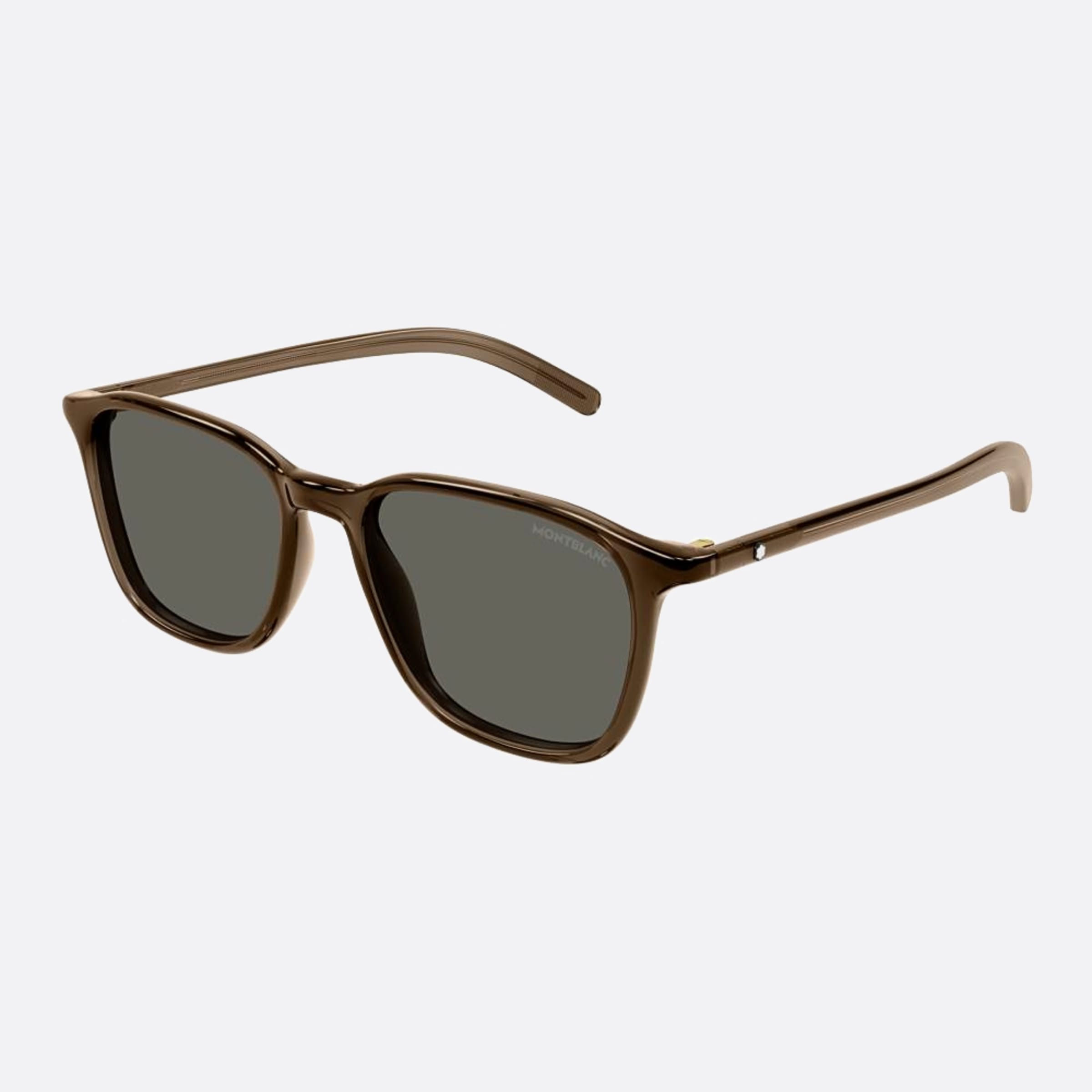 Montblanc 53mm Brown Pantos Man Sunglasses - Side View