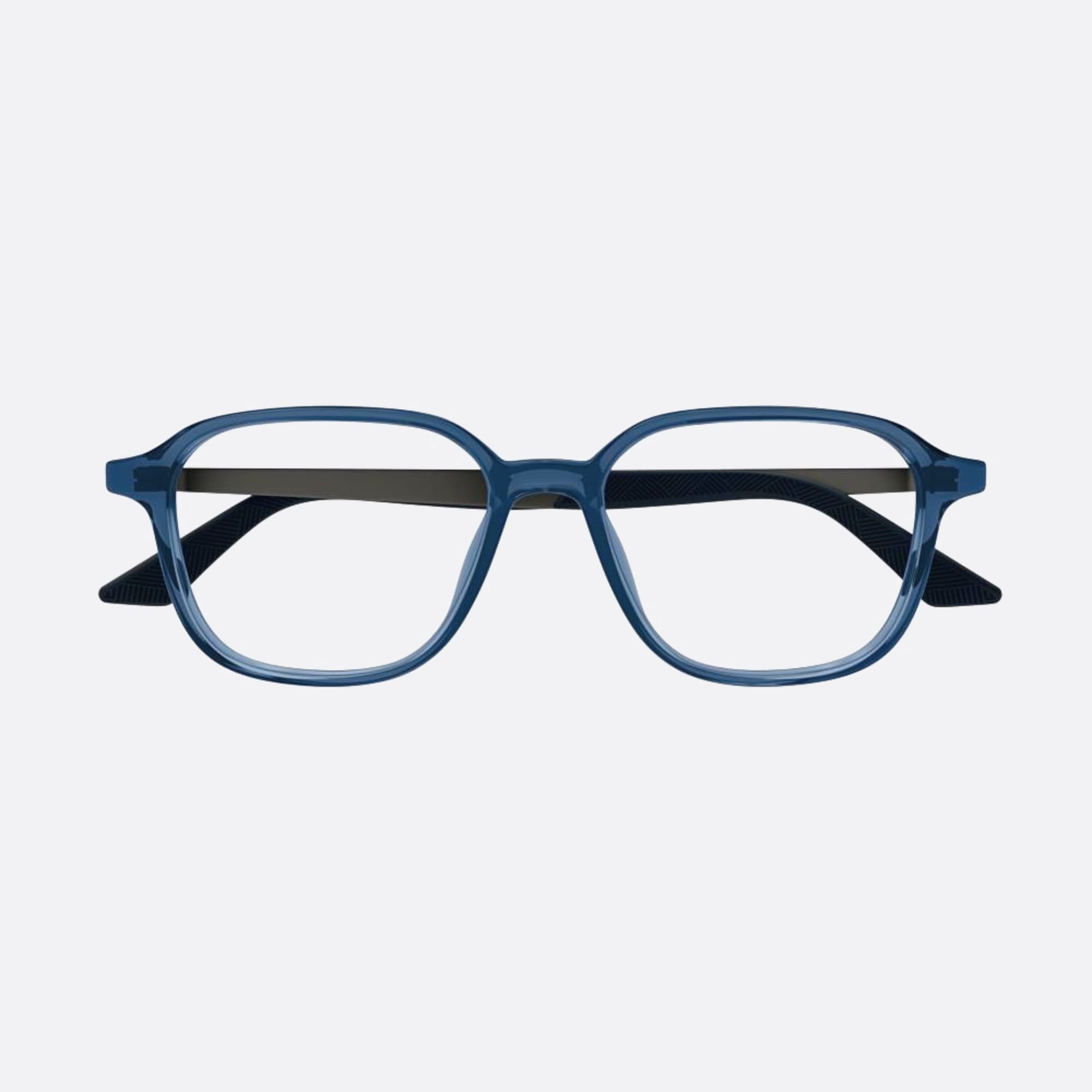 Montblanc 53mm Mb0335oa Blue Round Men Eyeglasses - Main View