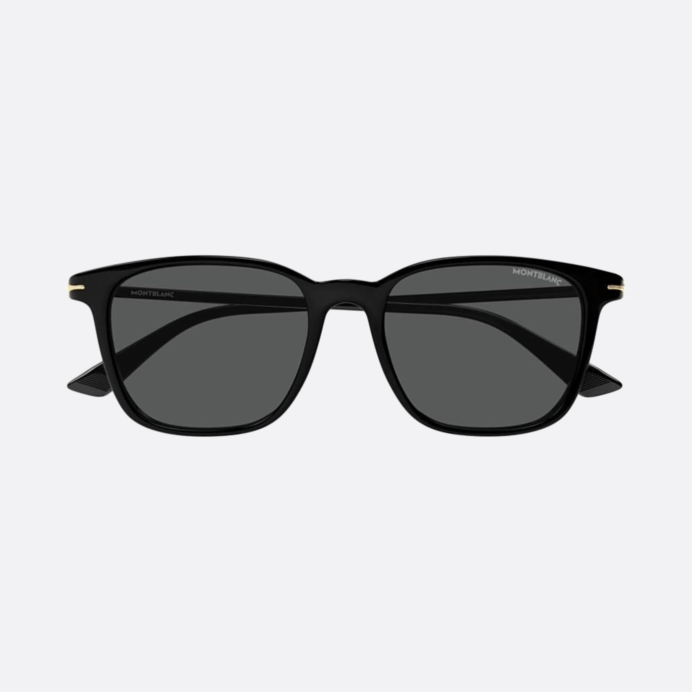 Montblanc 52mm Black Squared Man Sunglasses - Main View