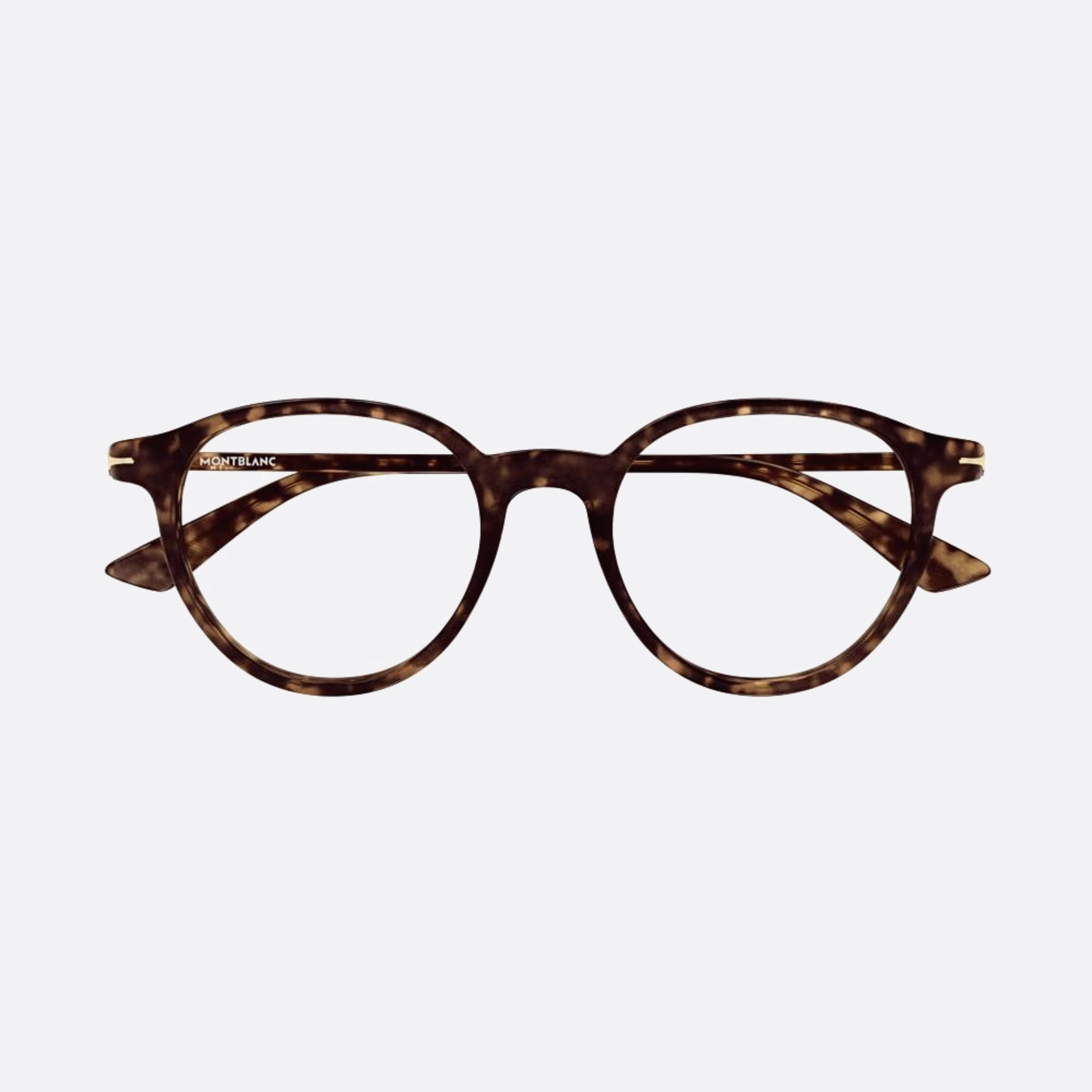 Montblanc 50mm Havana Round Man Eyeglasses - Main View