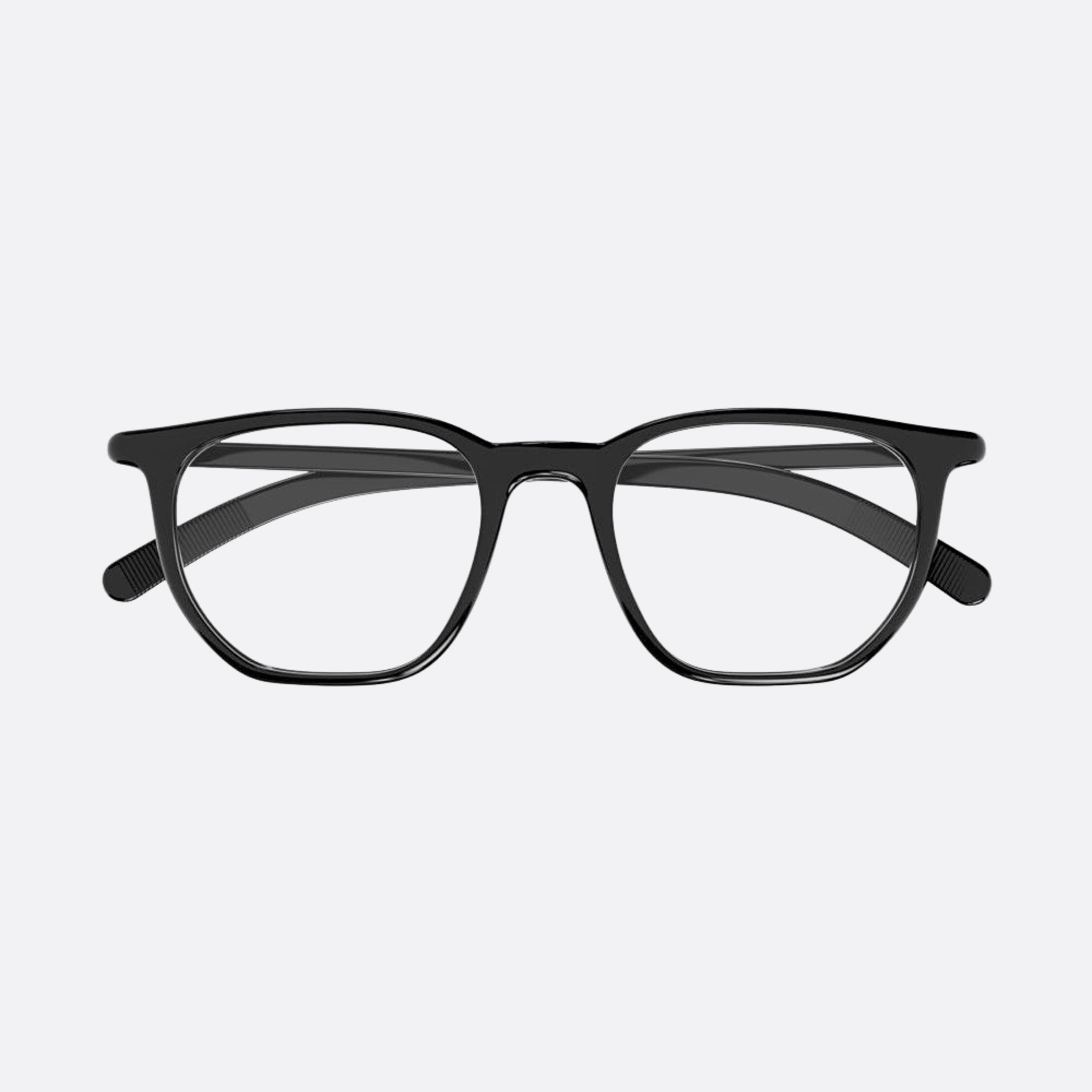 Montblanc 50mm Black Geometric Man Eyeglasses - Detail View