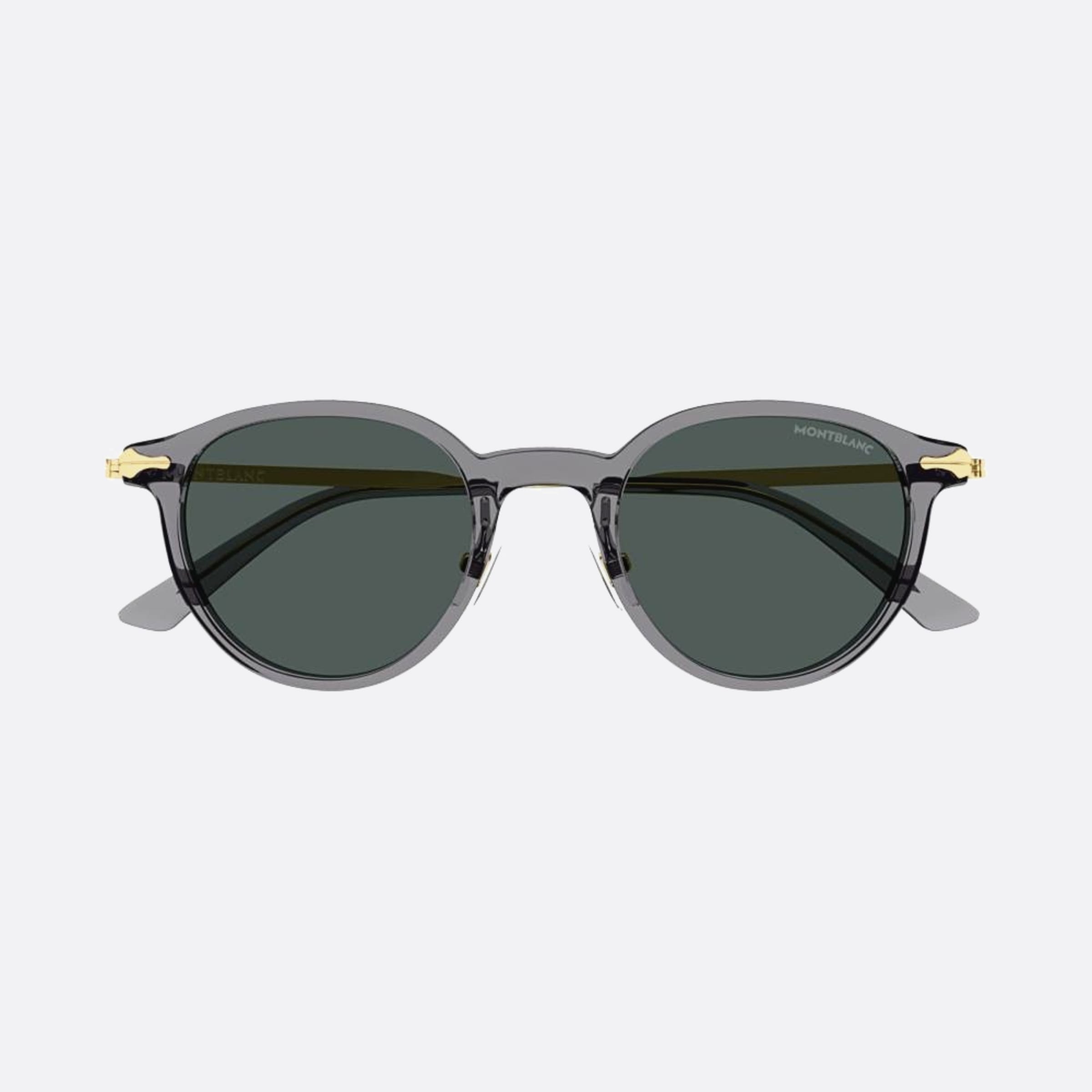 Montblanc 49mm Gygn Grey Round Man Sunglasses - Main View