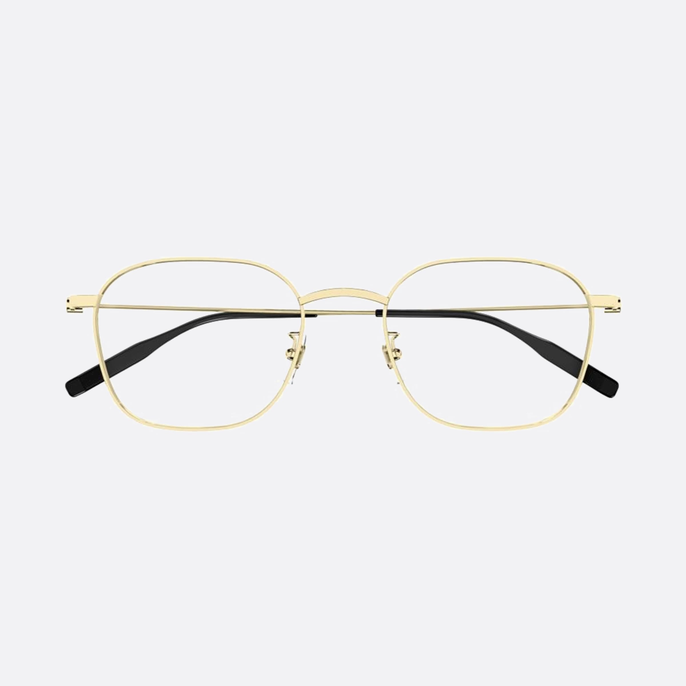 Montblanc 52mm Mb0371oa Gold Geometric Men Eyeglasses - Main View