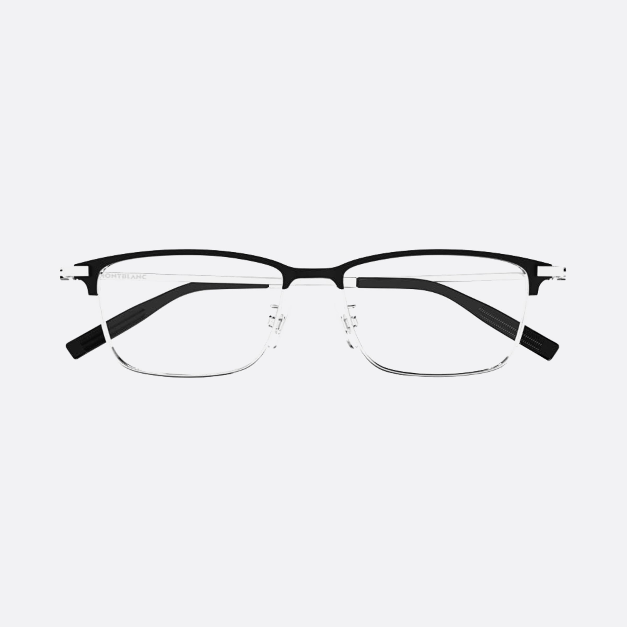 Montblanc 54mm Mb0374oa Silver Rectangle Men Eyeglasses - Main View