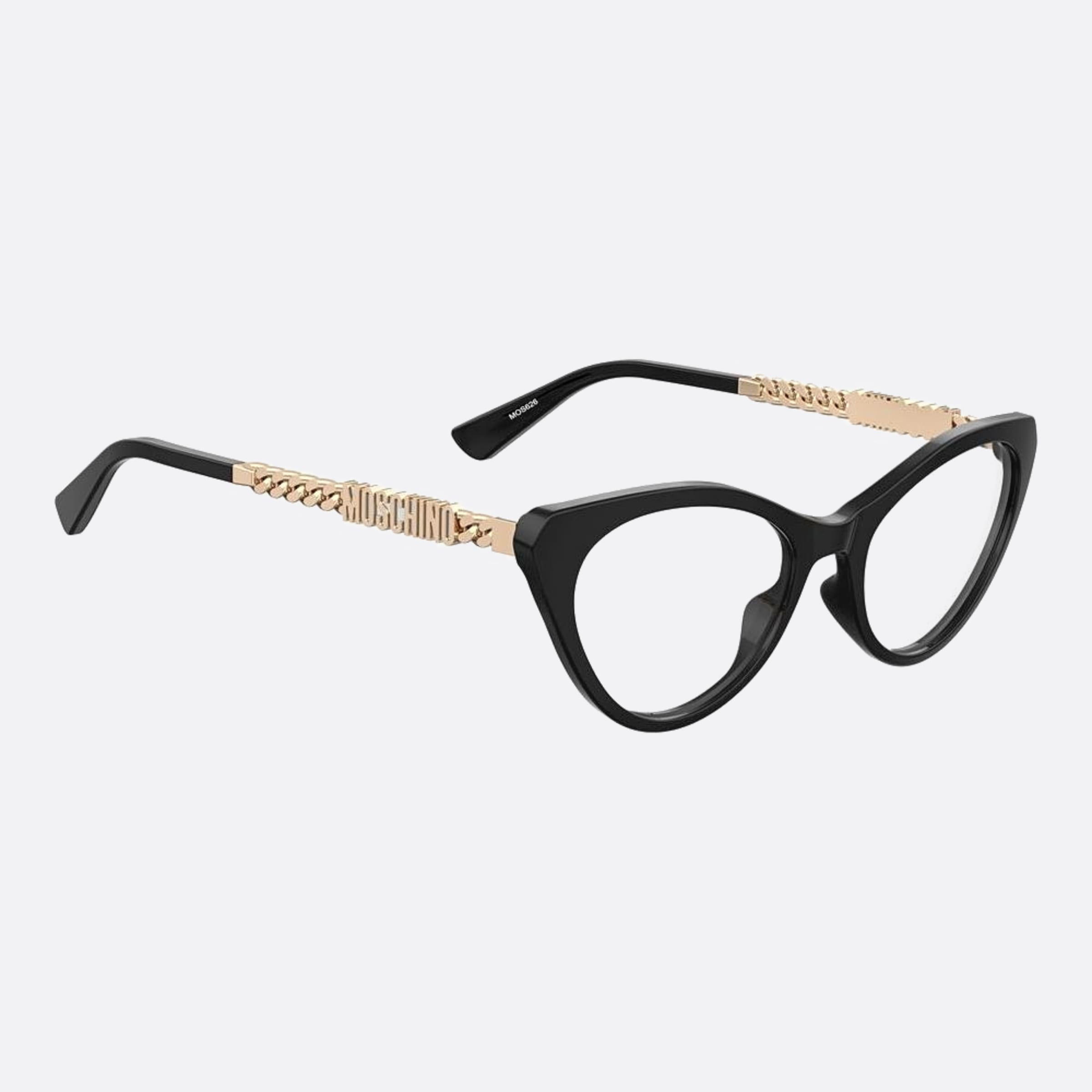 Moschino 52mm Mos626 Black Cat Eye Women Eyeglasses - Detail View