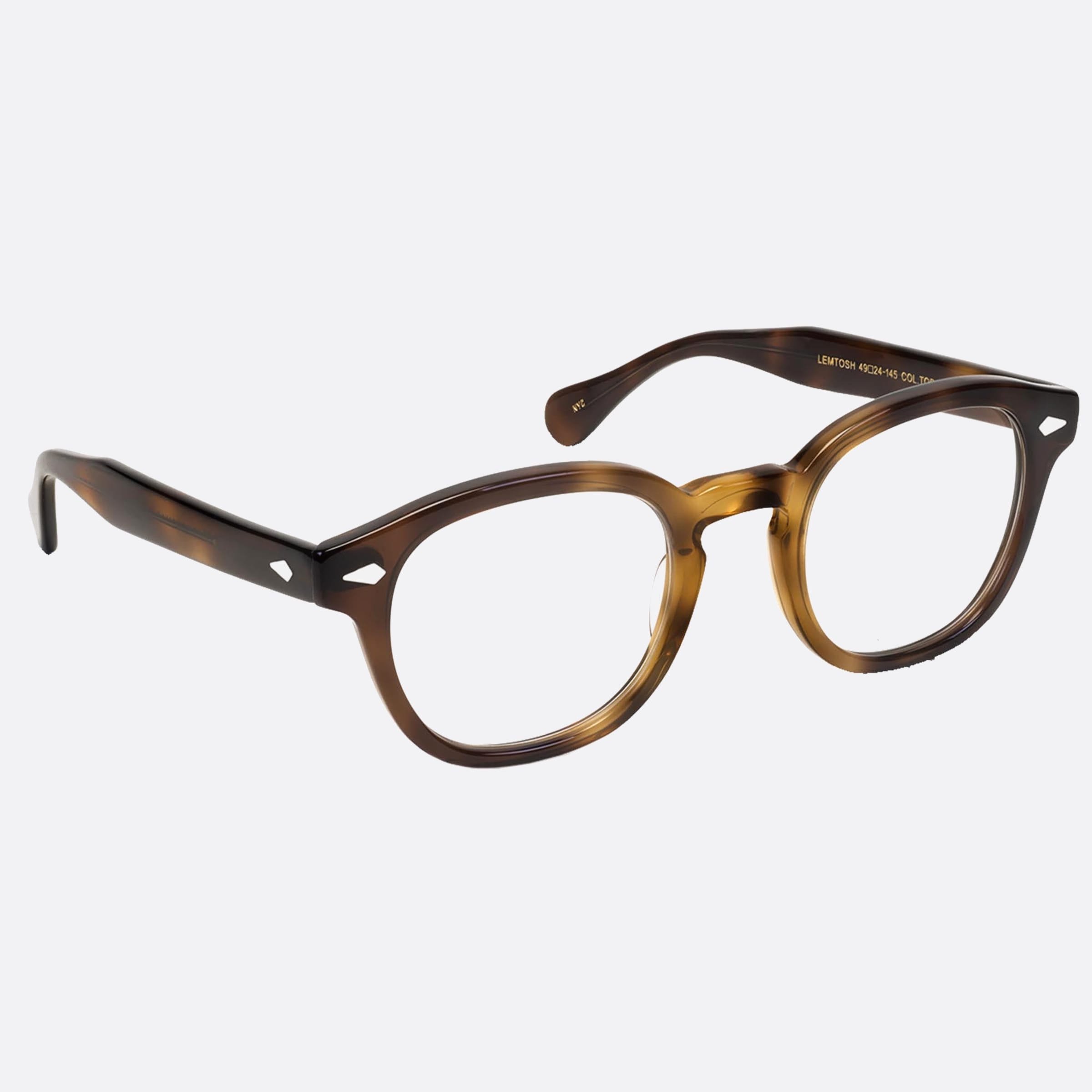 Moscot 49mm Lemtosh Tbc Brown Geometric Unisex Eyeglasses - Detail View