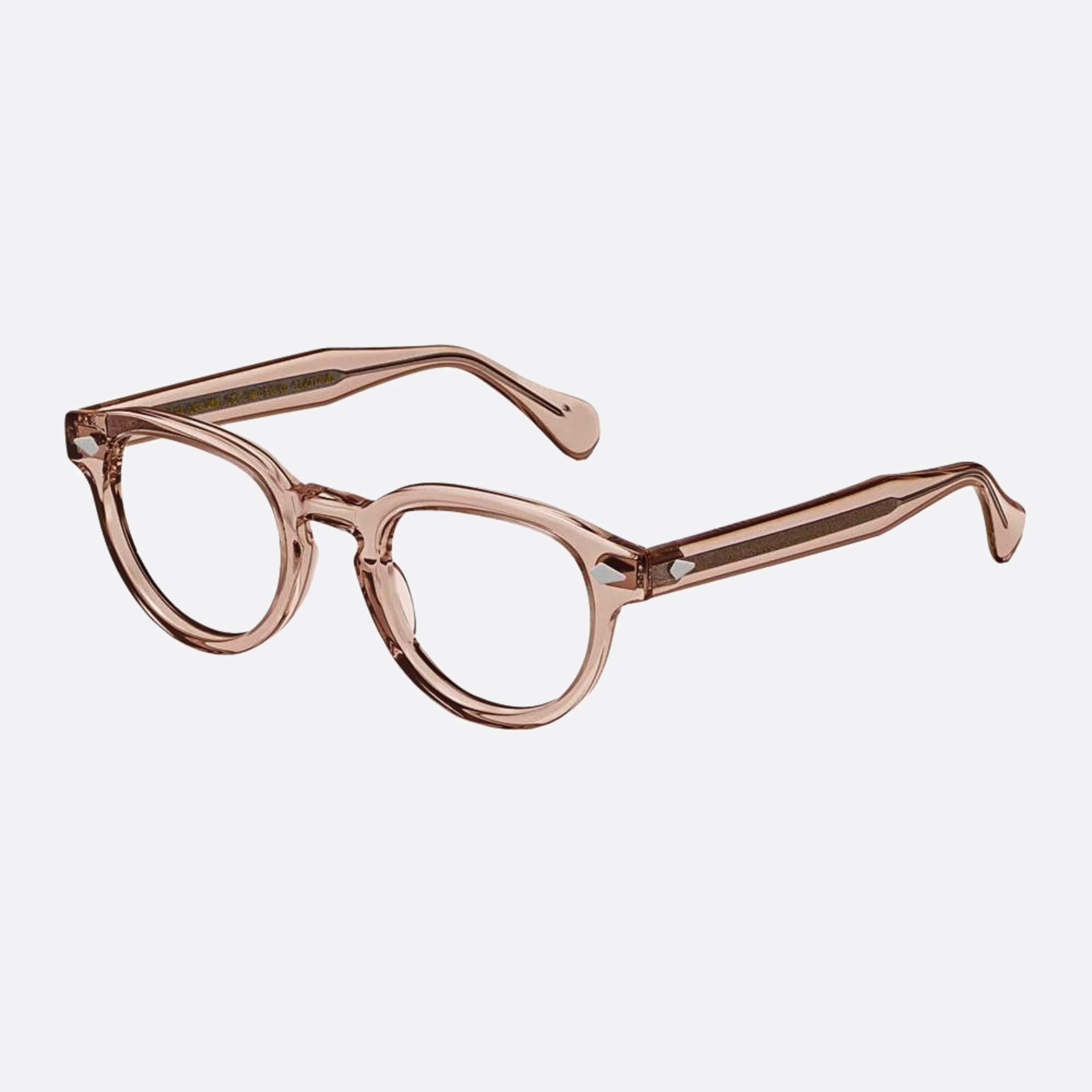 Moscot 49mm Maydela Vntro Pink Geometric Unisex Eyeglasses - Side View