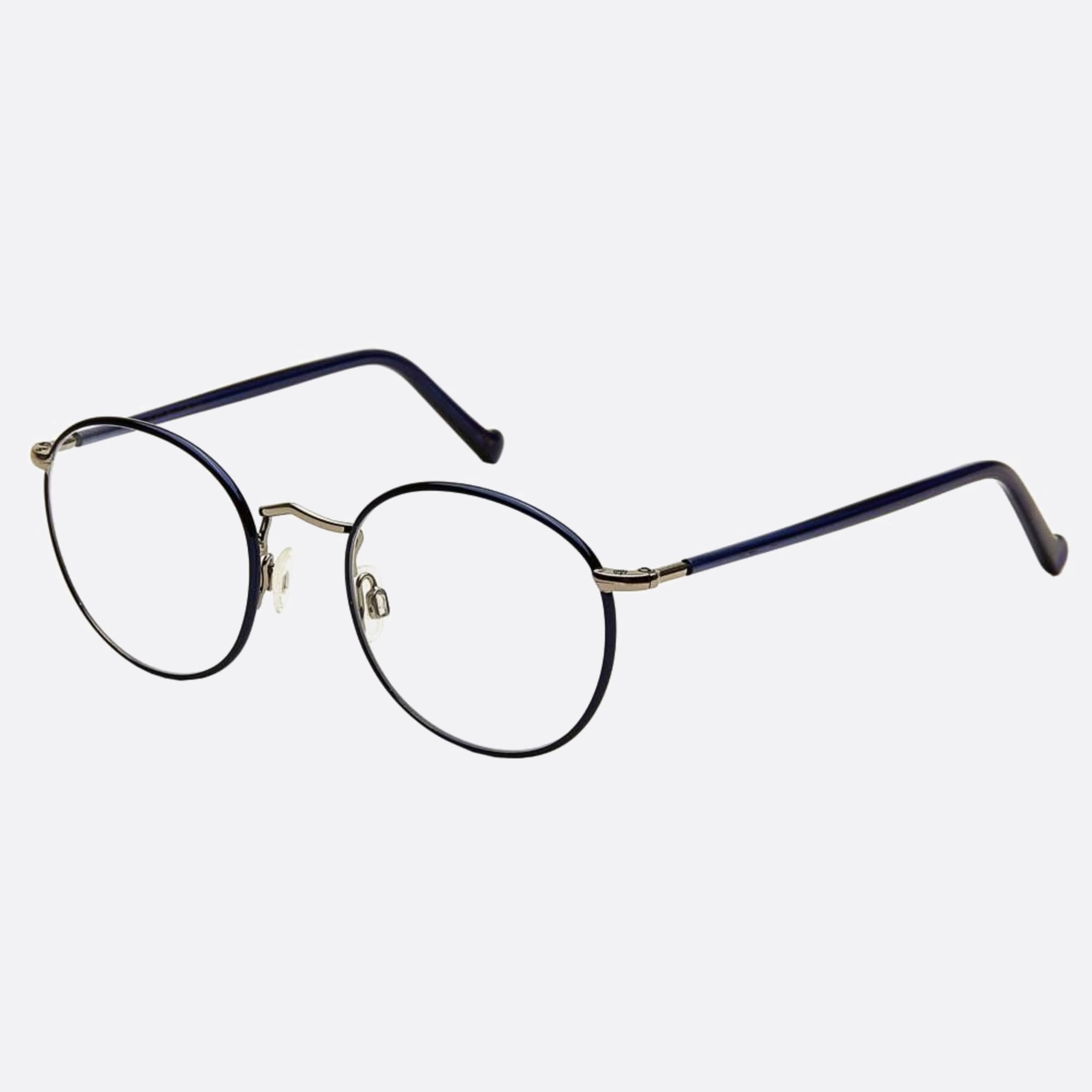 Moscot 46mm Zev Sph Blue Visor Unisex Eyeglasses - Side View