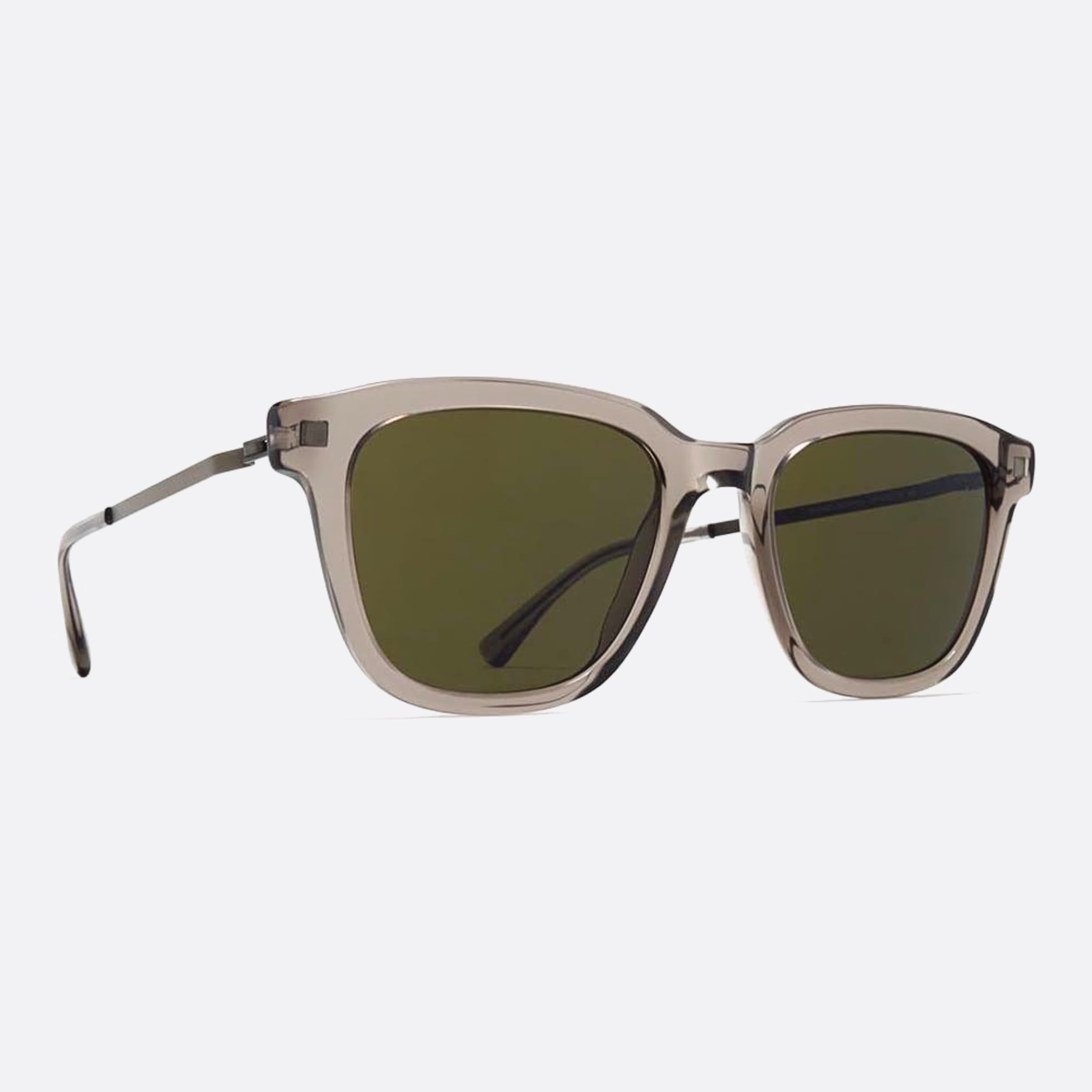 Mykita 51mm Holm Grey Geometric Unisex Sunglasses - Side View