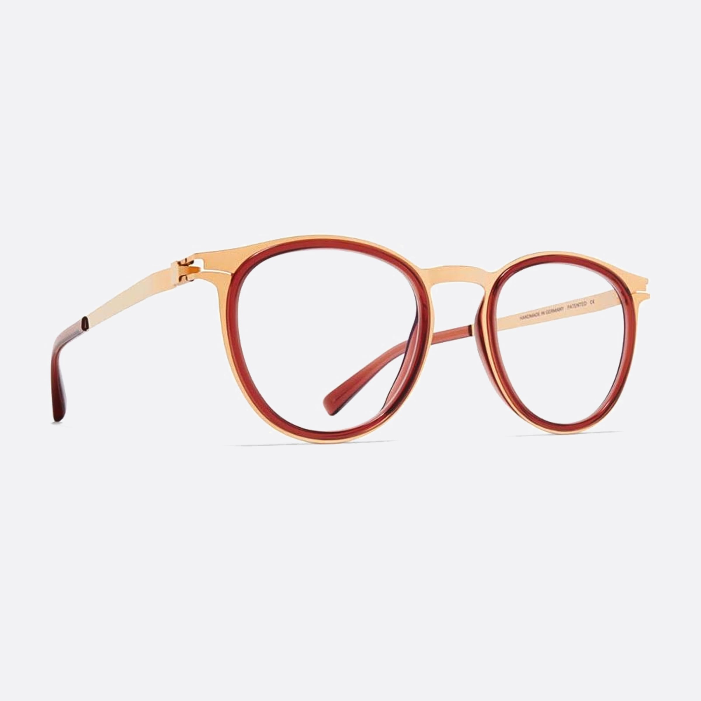 Mykita 47mm Siwa Orange Pantos Unisex Eyeglasses - Side View