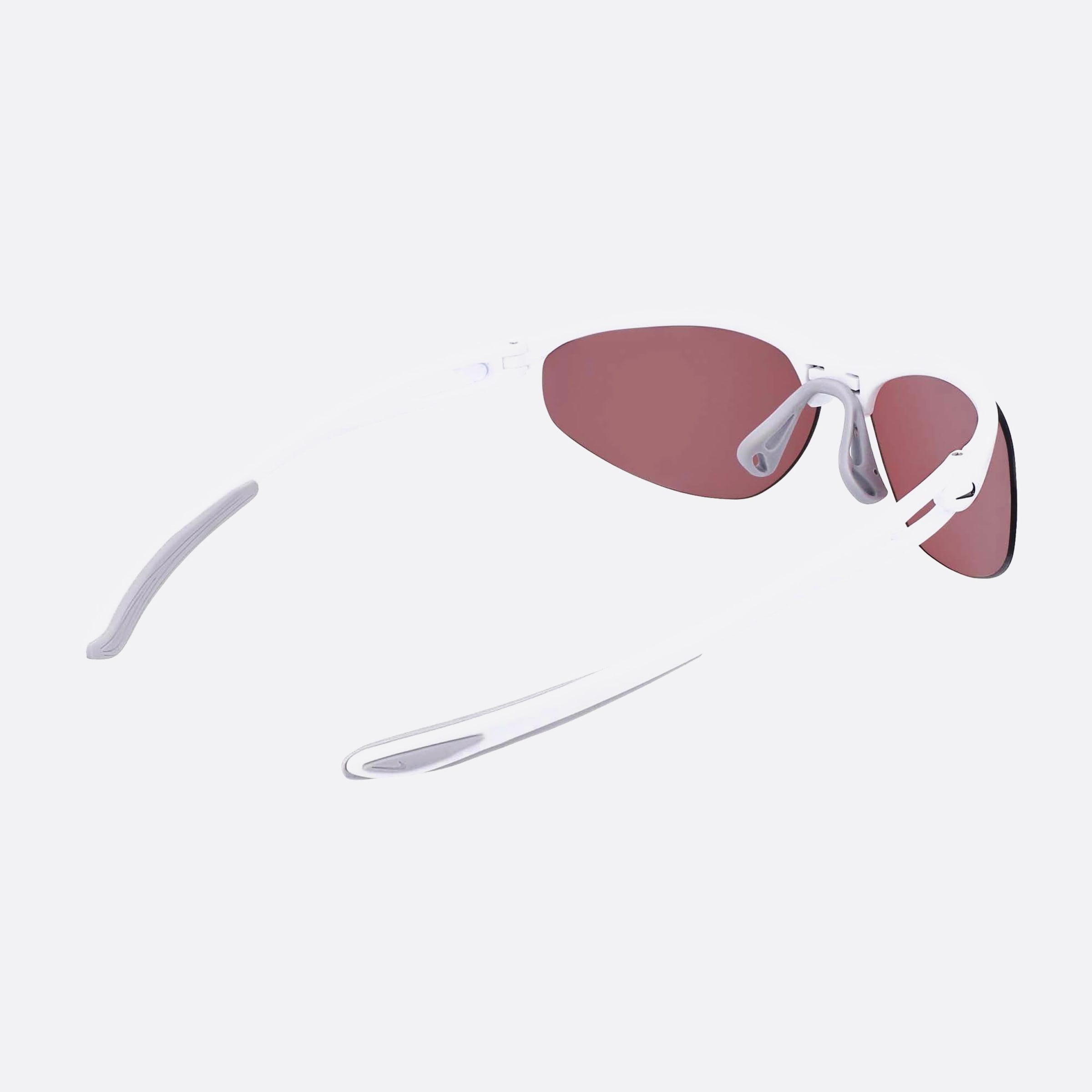 Nike 69mm Nike Aerial Dz7353 White Visor Unisex Sunglasses - Additional Angle
