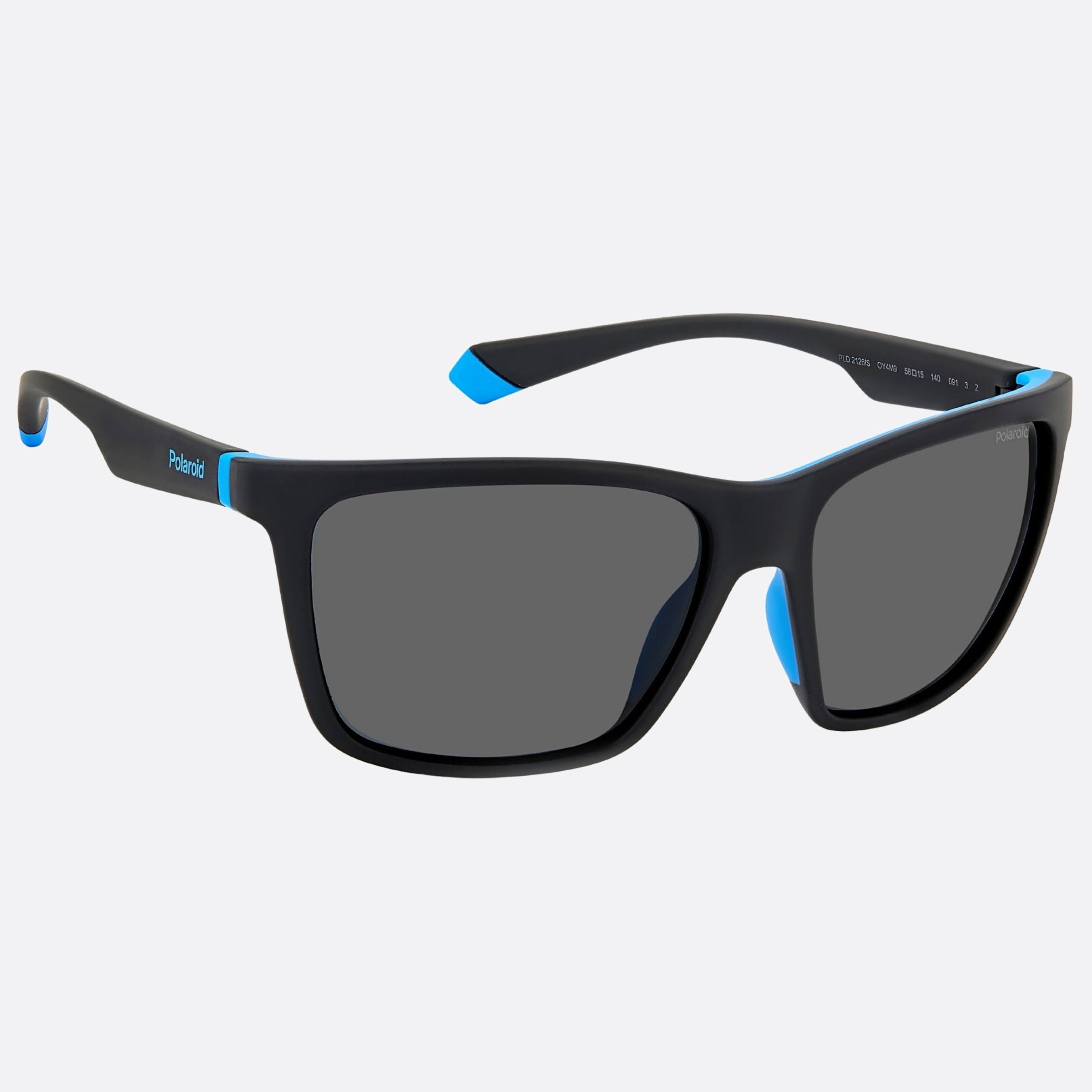Polaroid 58mm Pld Oy4 Black Squared Polarized Men Sunglasses - Detail View