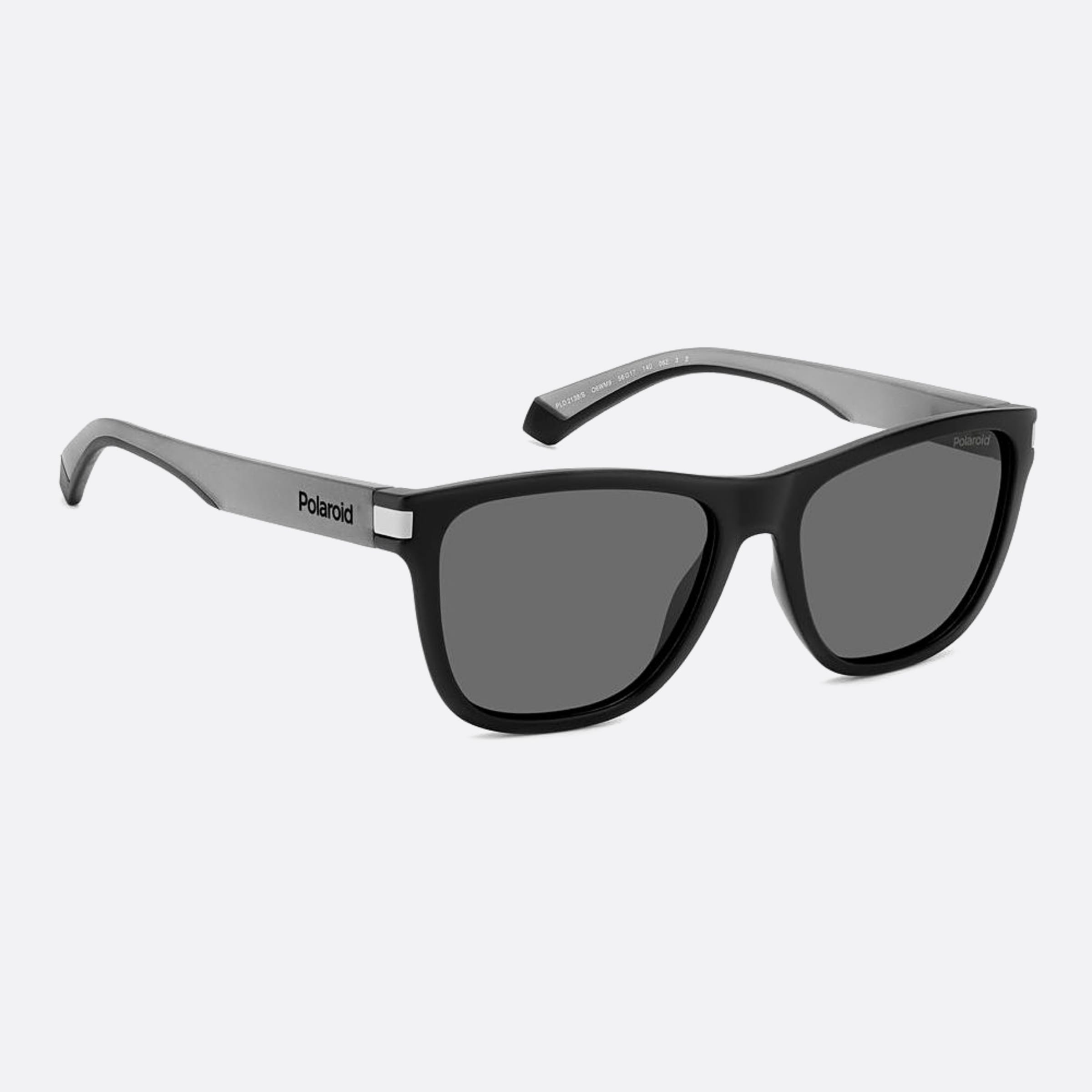 Polaroid 56mm Pld O6w Black Squared Polarized Unisex Sunglasses - Detail View