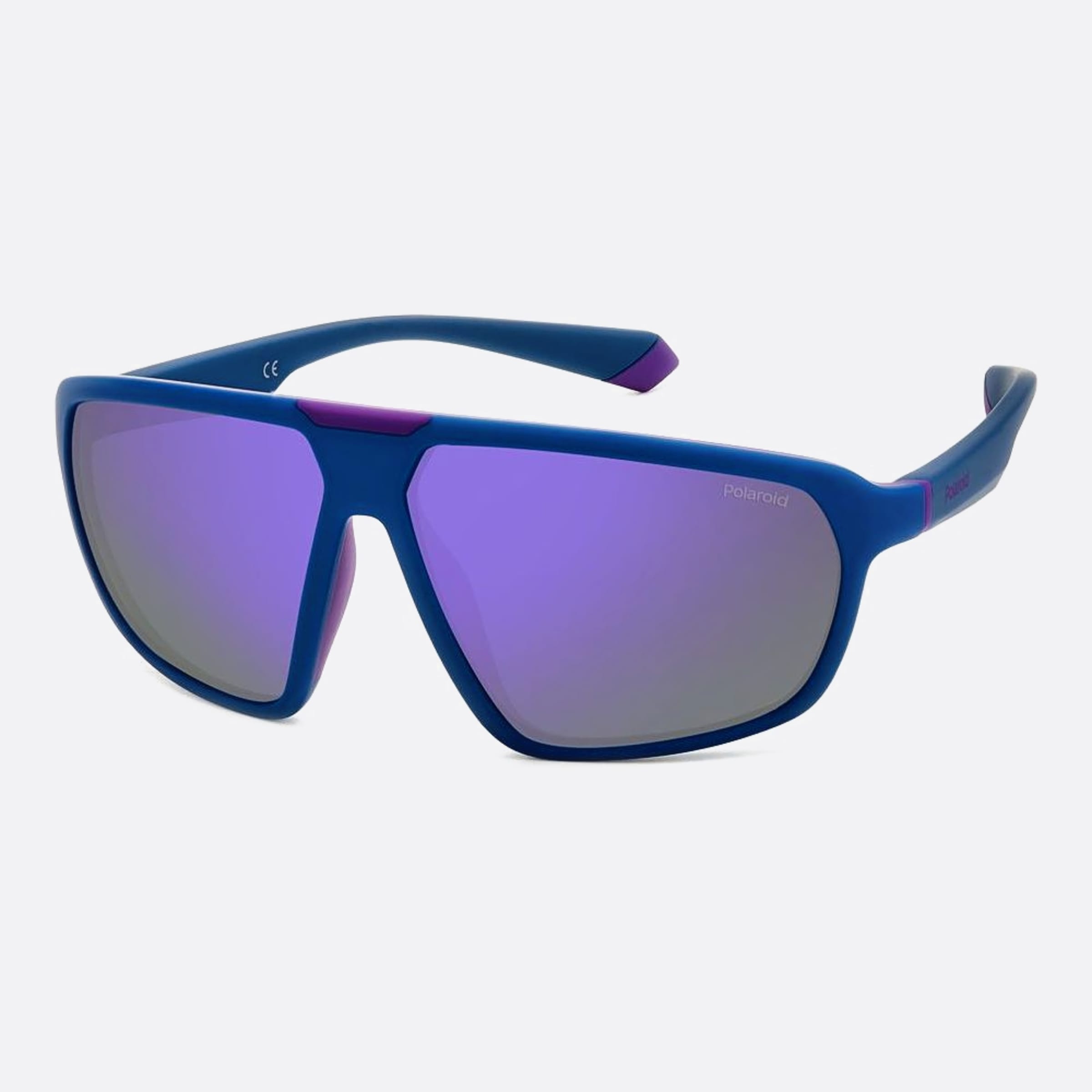 Polaroid 61mm Pld Black Geometric Polarized Unisex Sunglasses - Side View