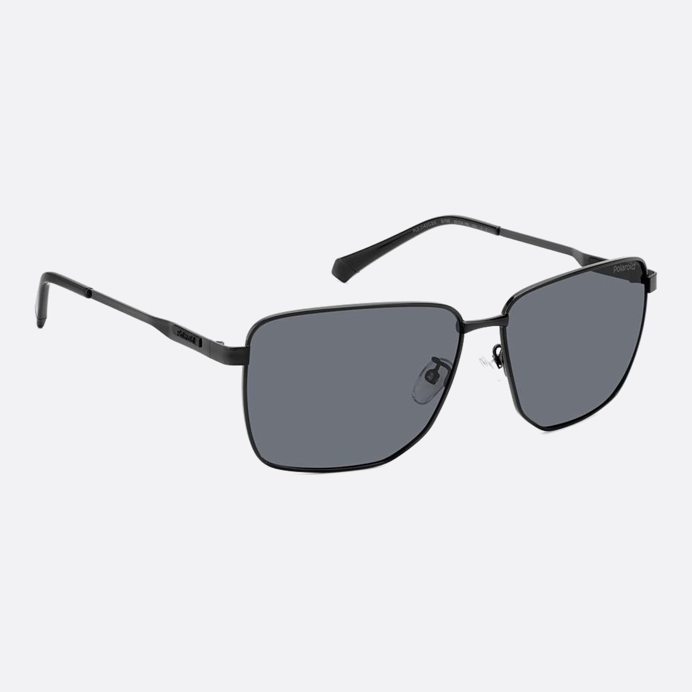 Polaroid 62mm Pld Black Geometric Polarized Men Sunglasses - Detail View