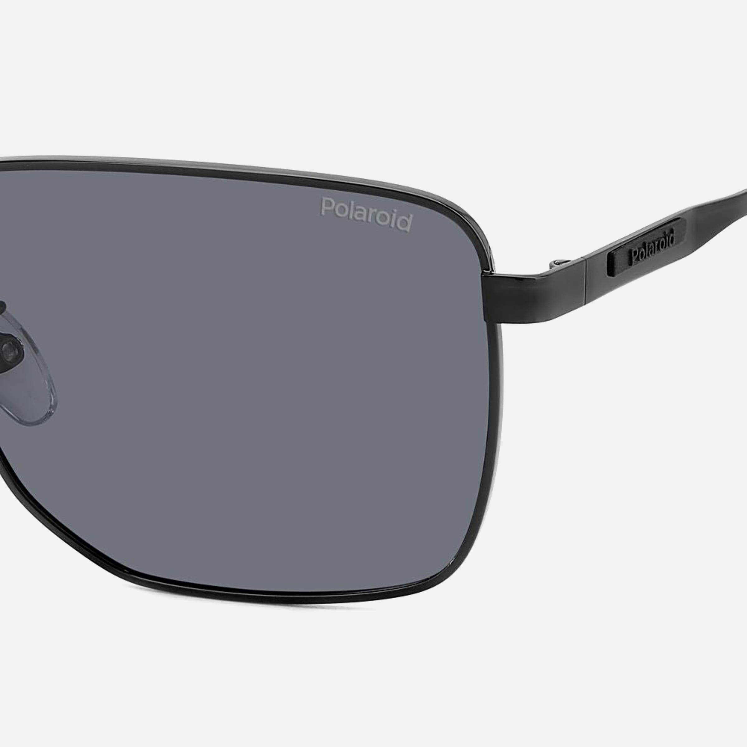 Polaroid 62mm Pld Black Geometric Polarized Men Sunglasses - Additional Angle