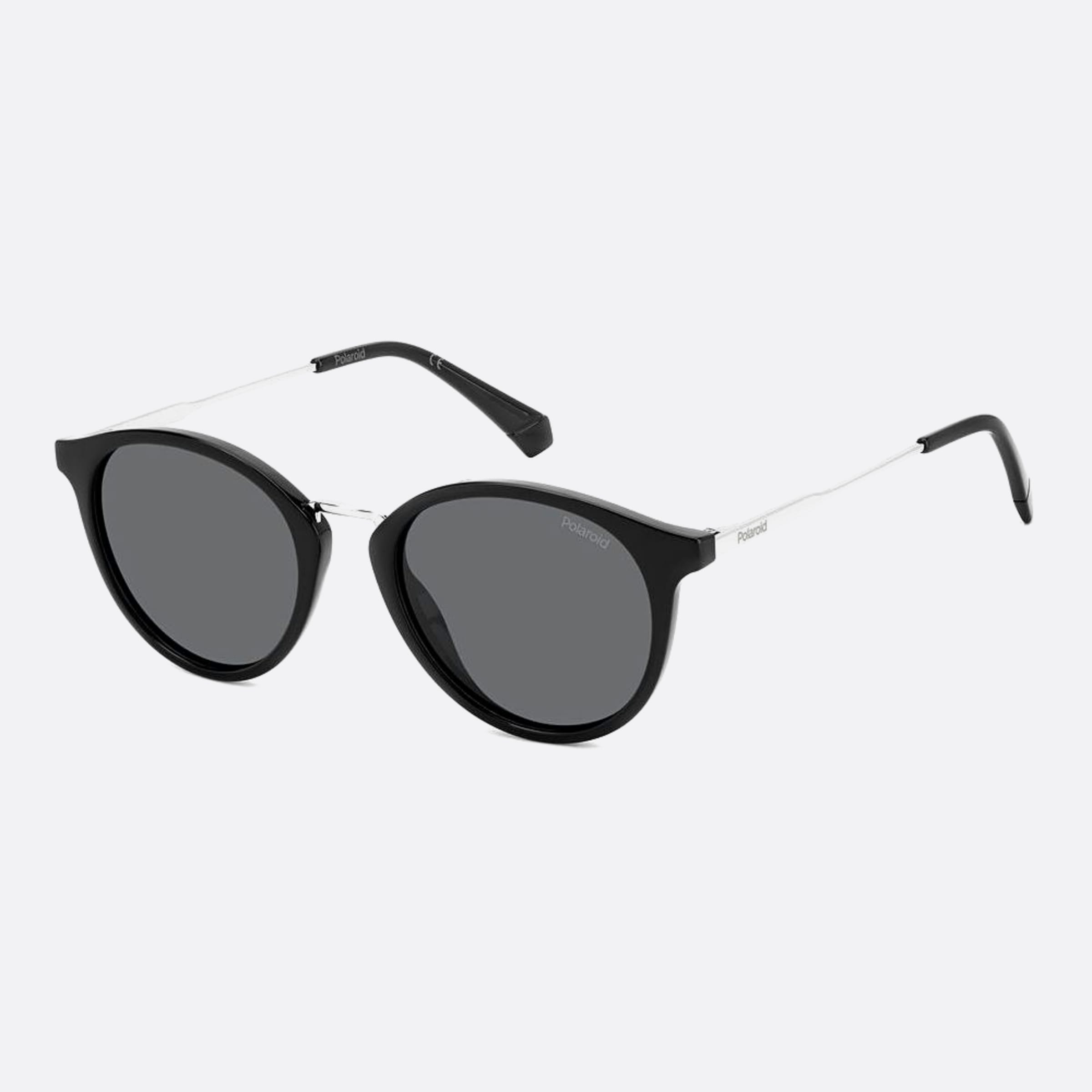 Polaroid 51mm Pld Black Round Polarized Unisex Sunglasses - Side View