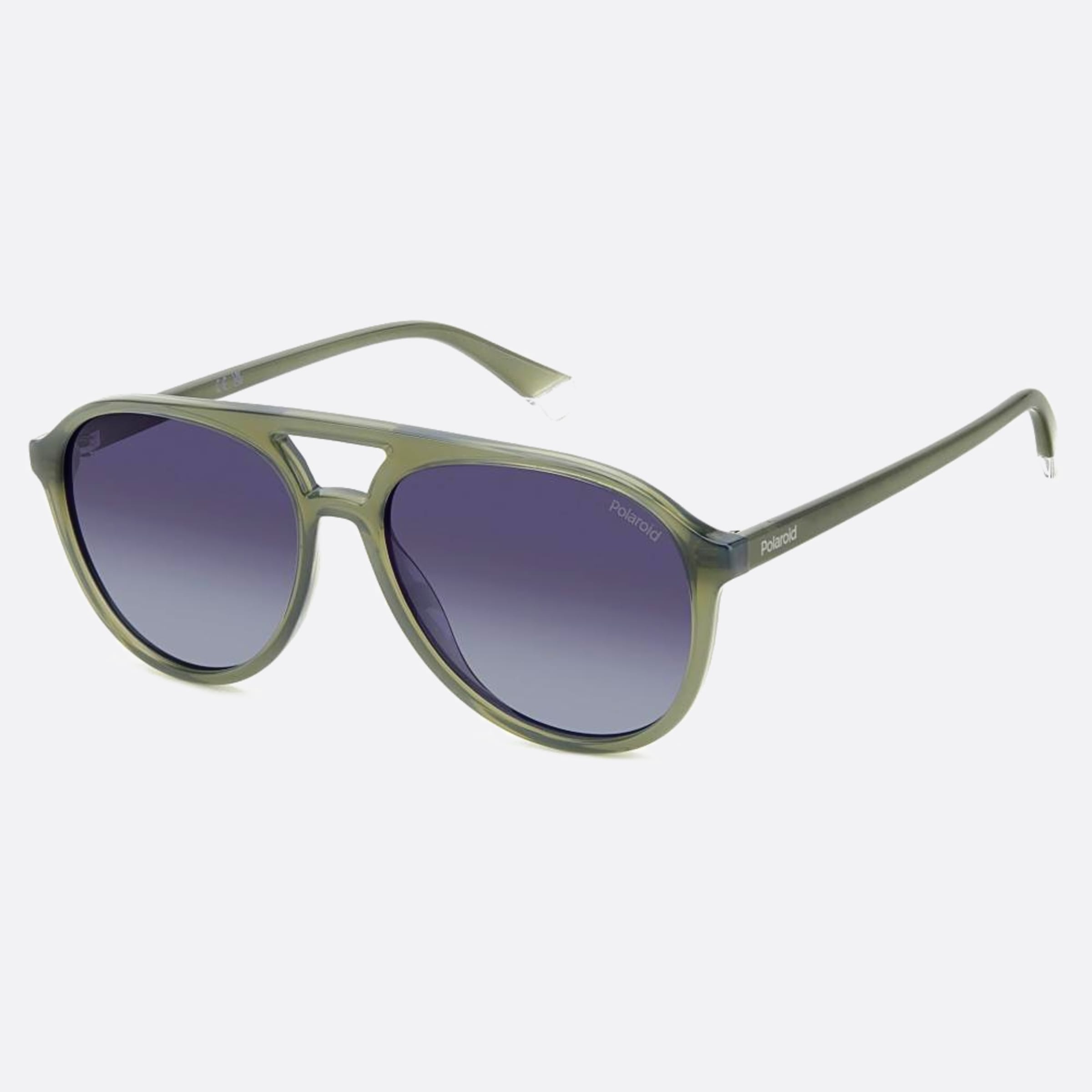 Polaroid 56mm Pld 1ed Green Pilot Unisex Sunglasses - Side View