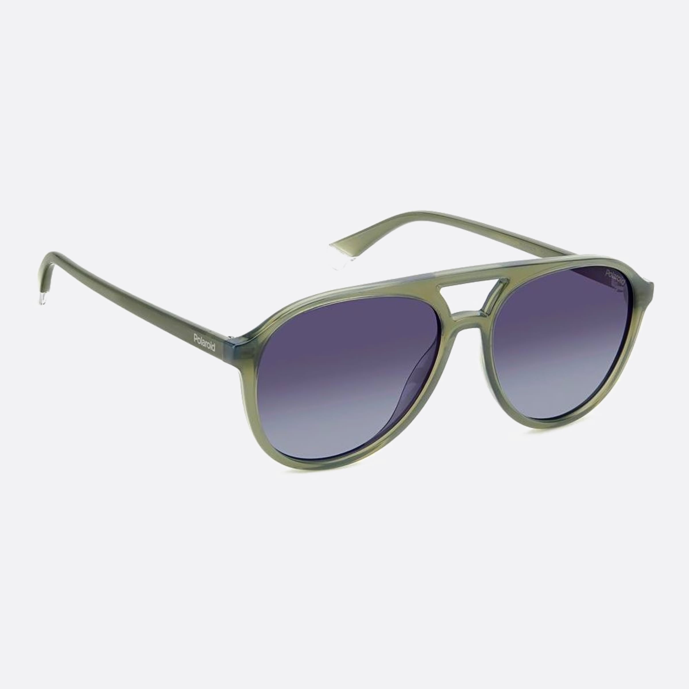 Polaroid 56mm Pld 1ed Green Pilot Unisex Sunglasses - Detail View