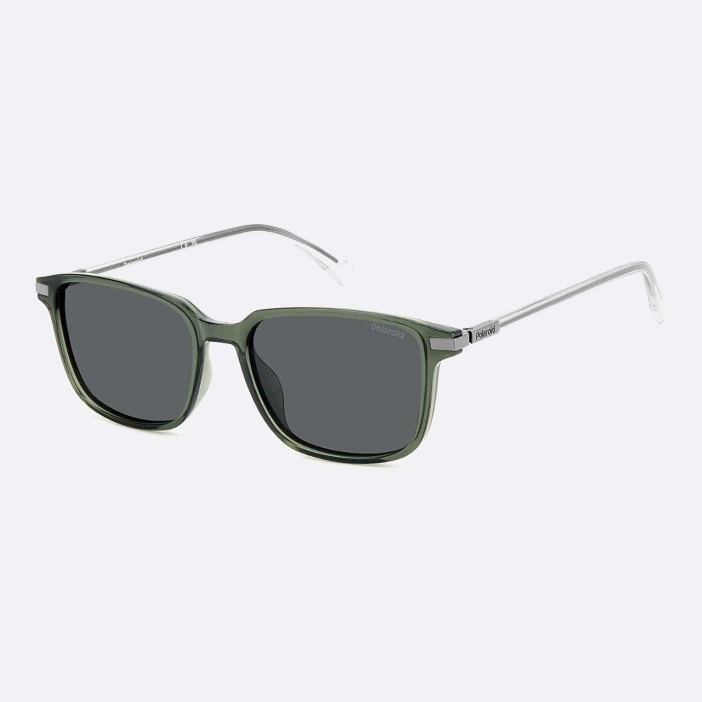 Polaroid 54mm Pld 8yw Green Squared Polarized Men Sunglasses - Side View