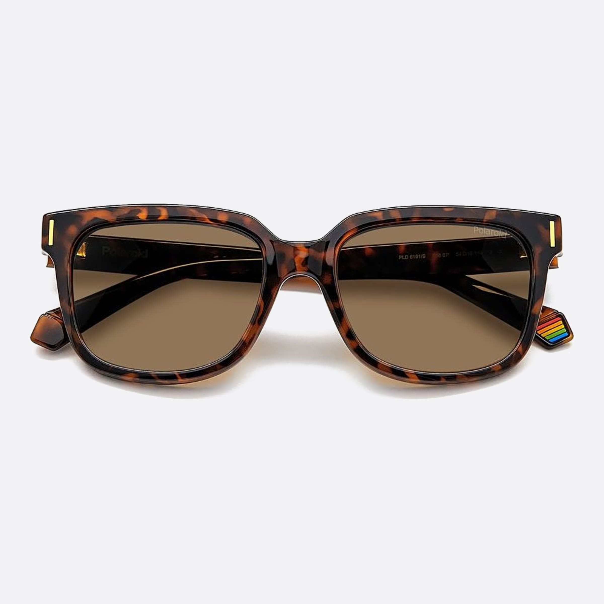 Polaroid 54mm Pld Havana Squared Polarized Unisex Sunglasses - Lifestyle Shot