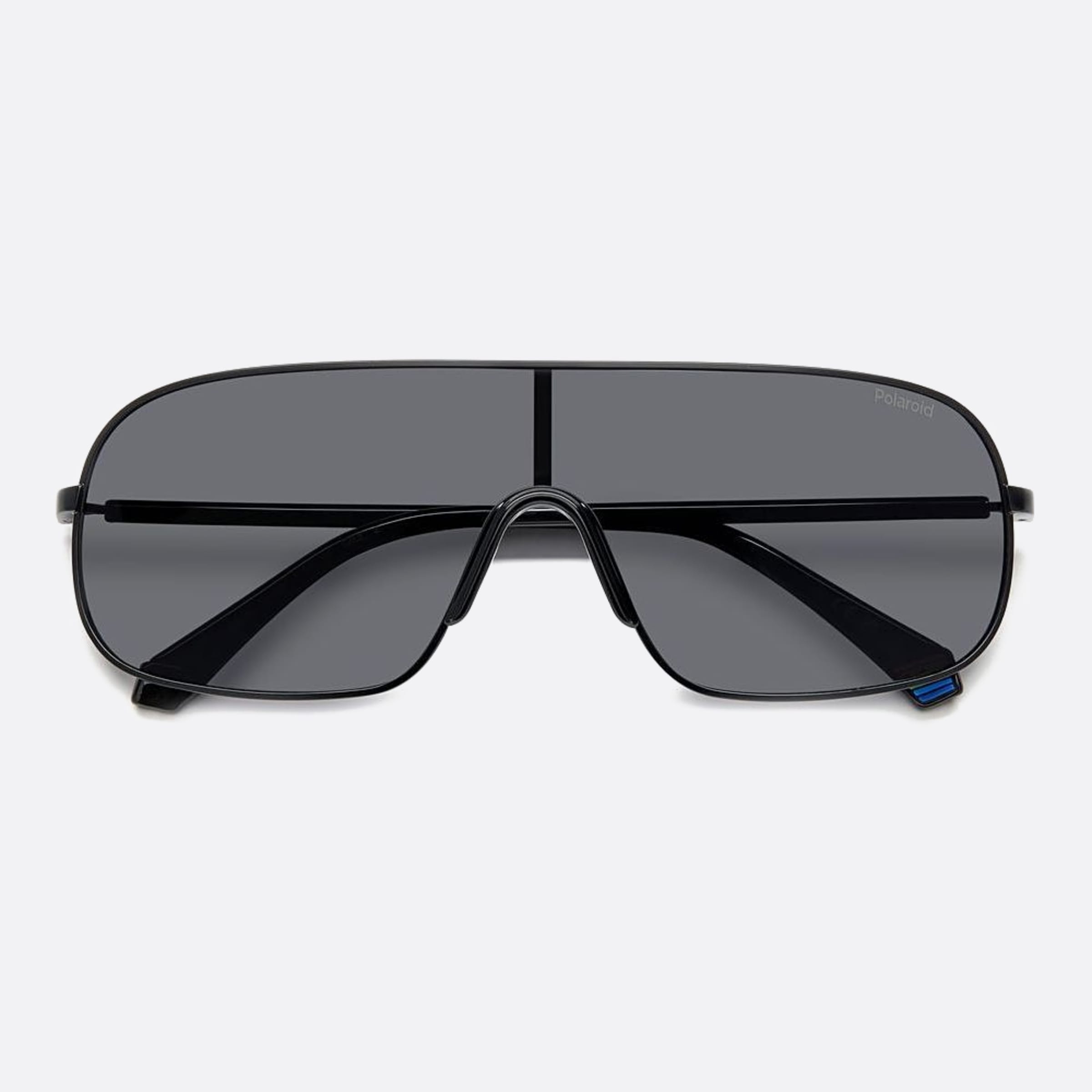 Polaroid 99mm Pld Black Shield Polarized Unisex Sunglasses - Detail View