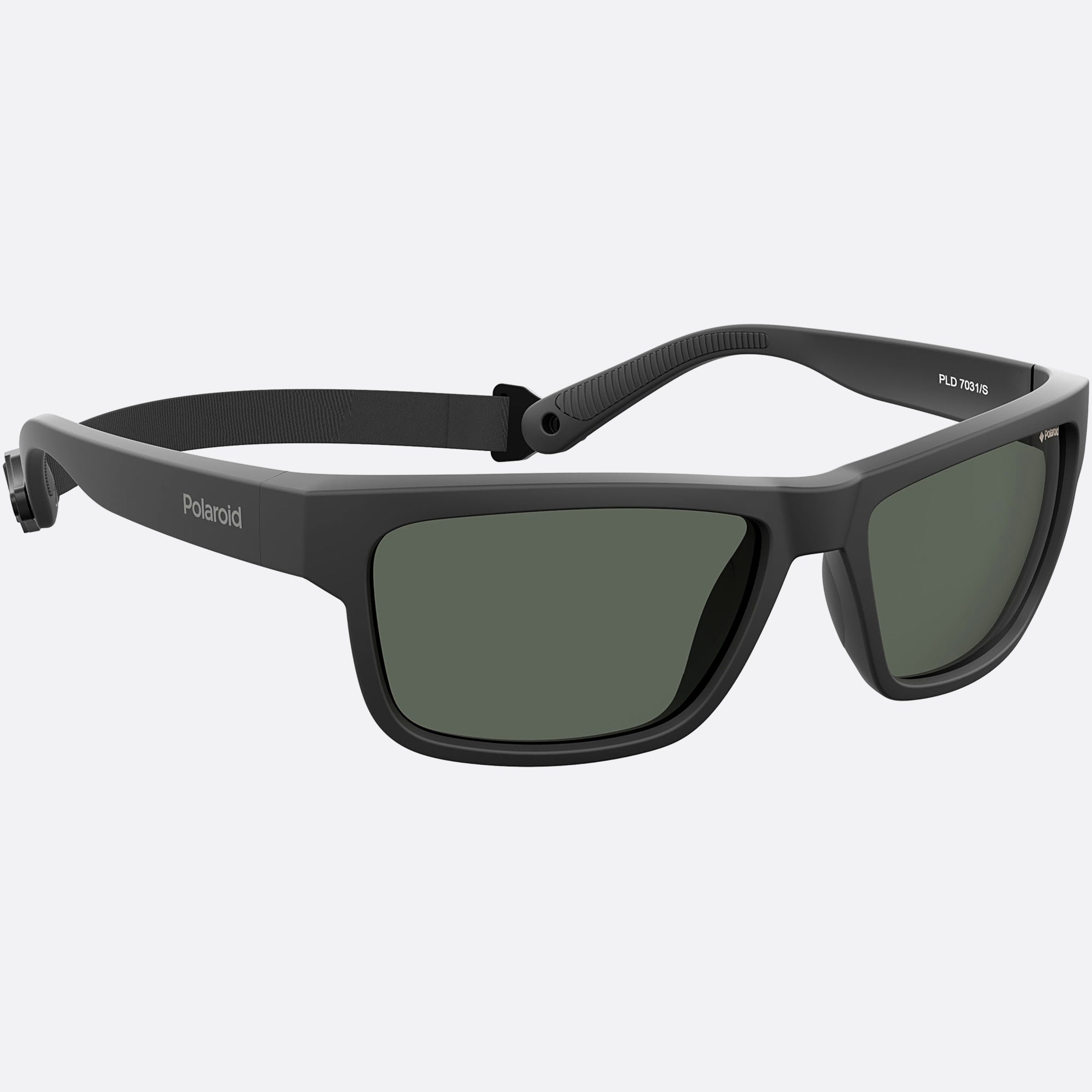 Polaroid 59mm Pld Black Geometric Polarized Men Sunglasses - Detail View